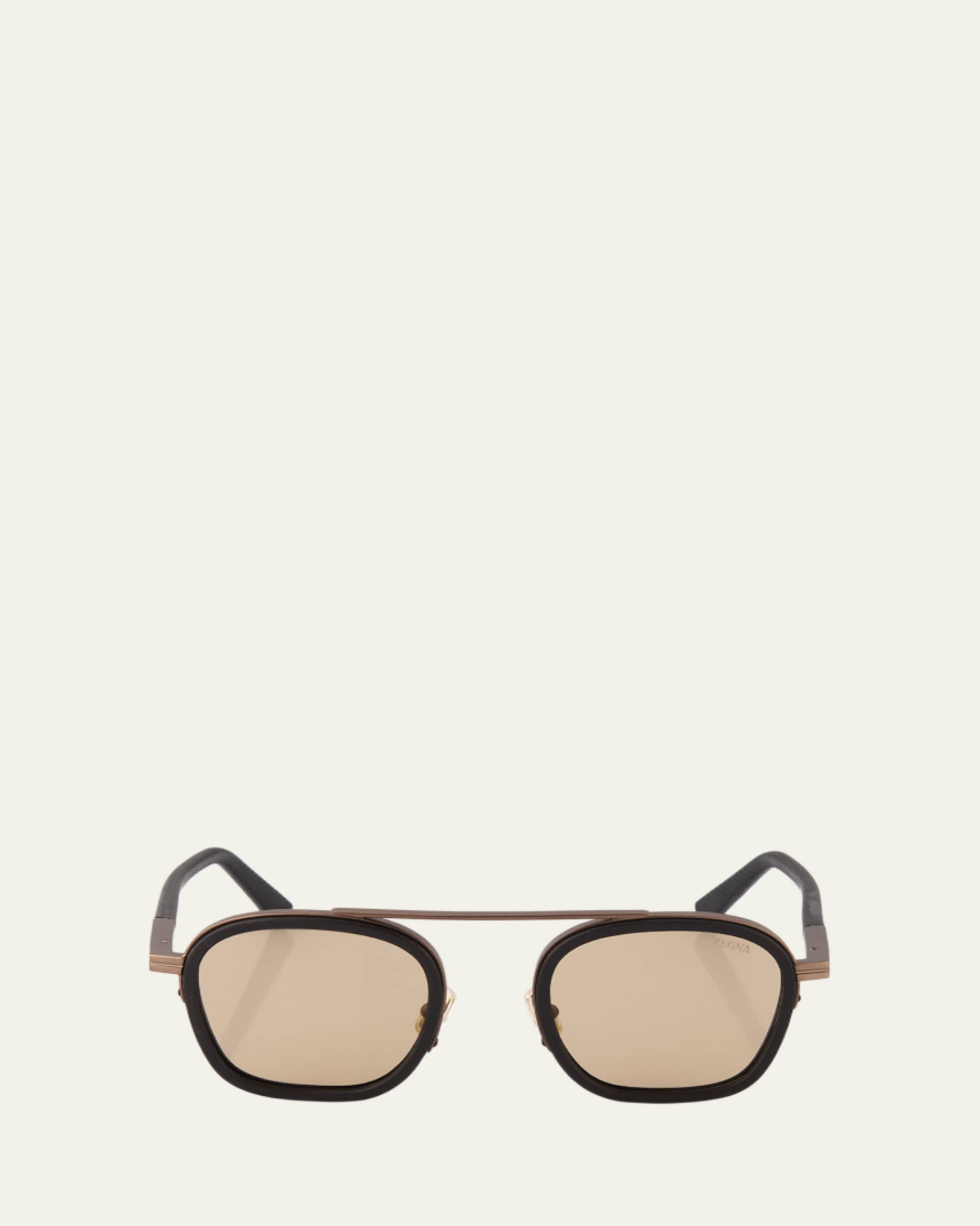 ZEGNA Men's AURORA I Acetate Round Sunglasses - Bergdorf Goodman