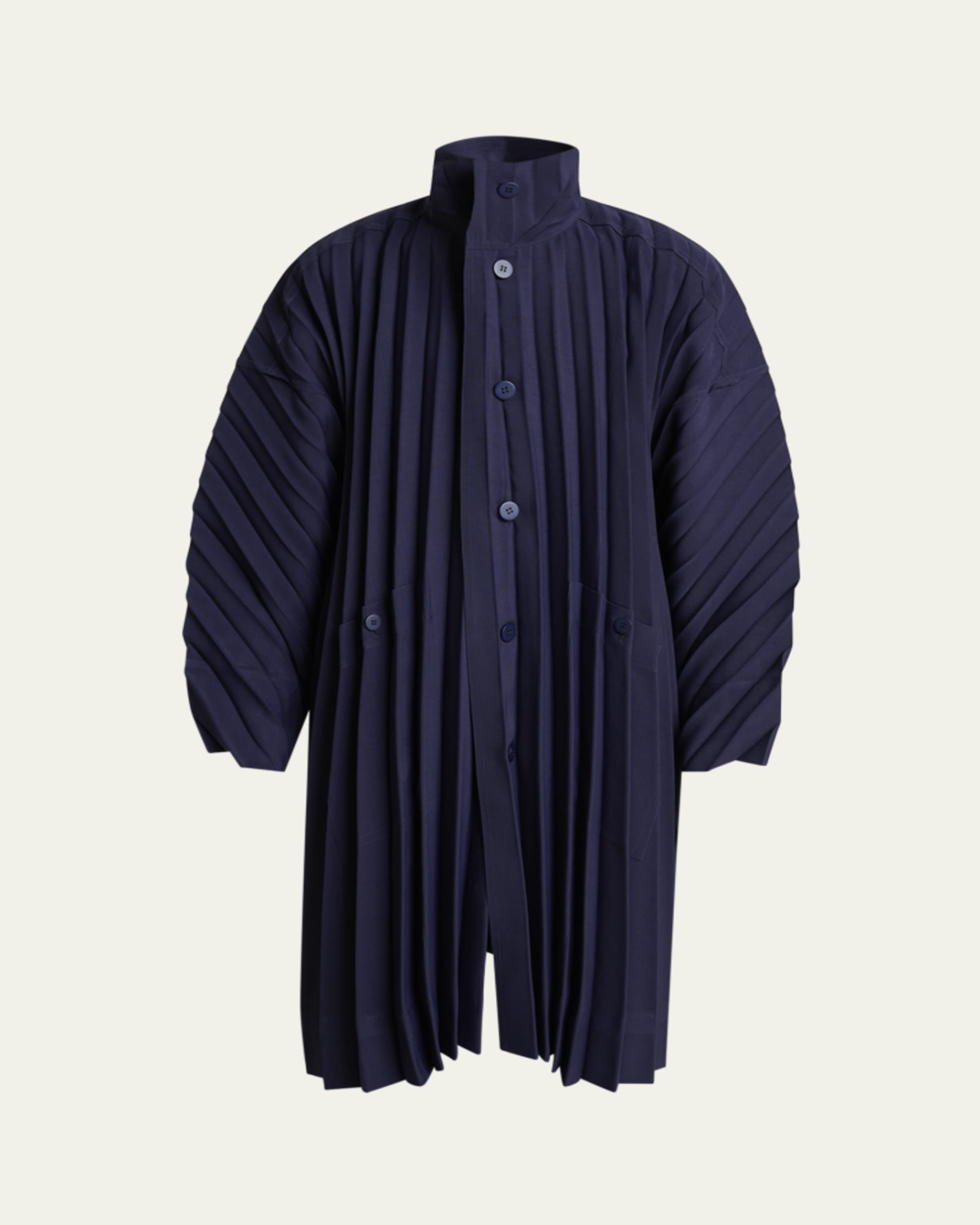 Homme Plisse Issey Miyake Hooded Plisse Coat - Bergdorf Goodman