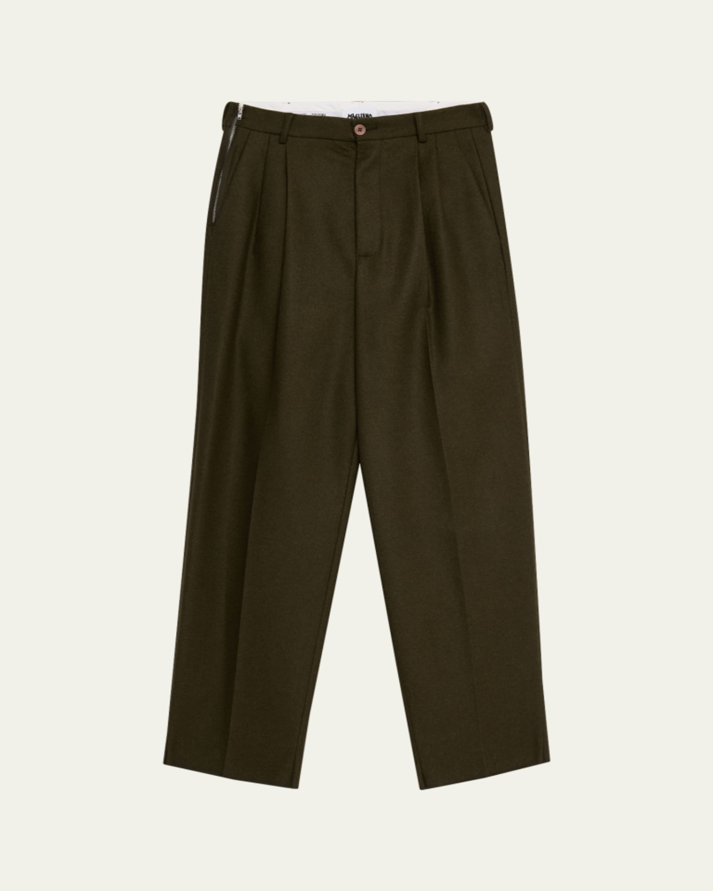 Magliano Men's Lyocell Peoples Pleated Wide-Leg Pants - Bergdorf