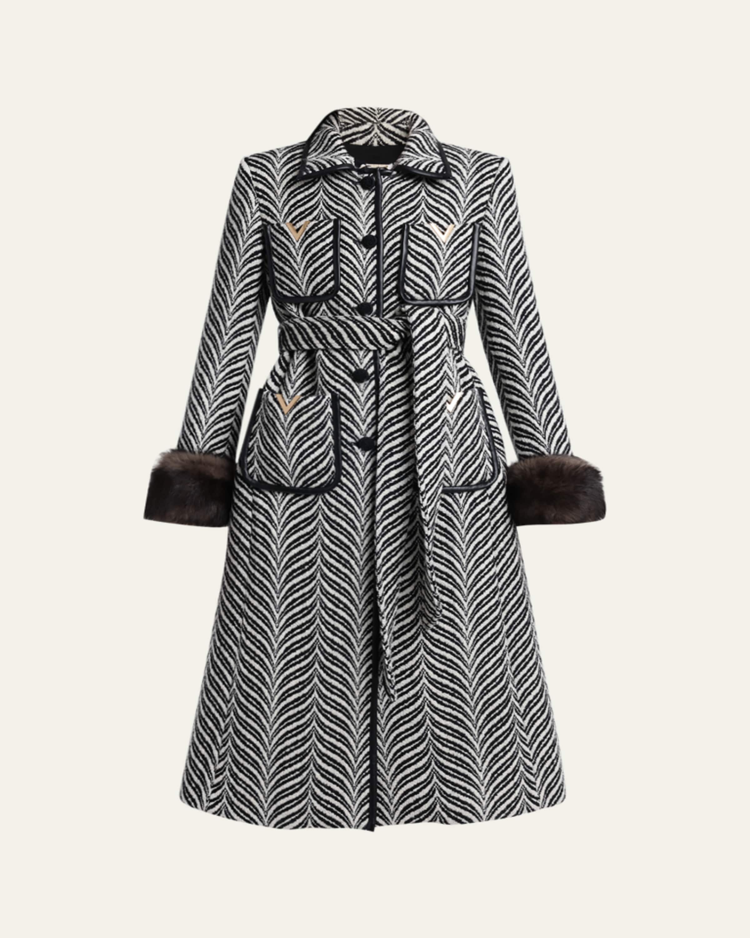 Valentino Garavani Sheep Shearling-Trim Leopard-Print Wool