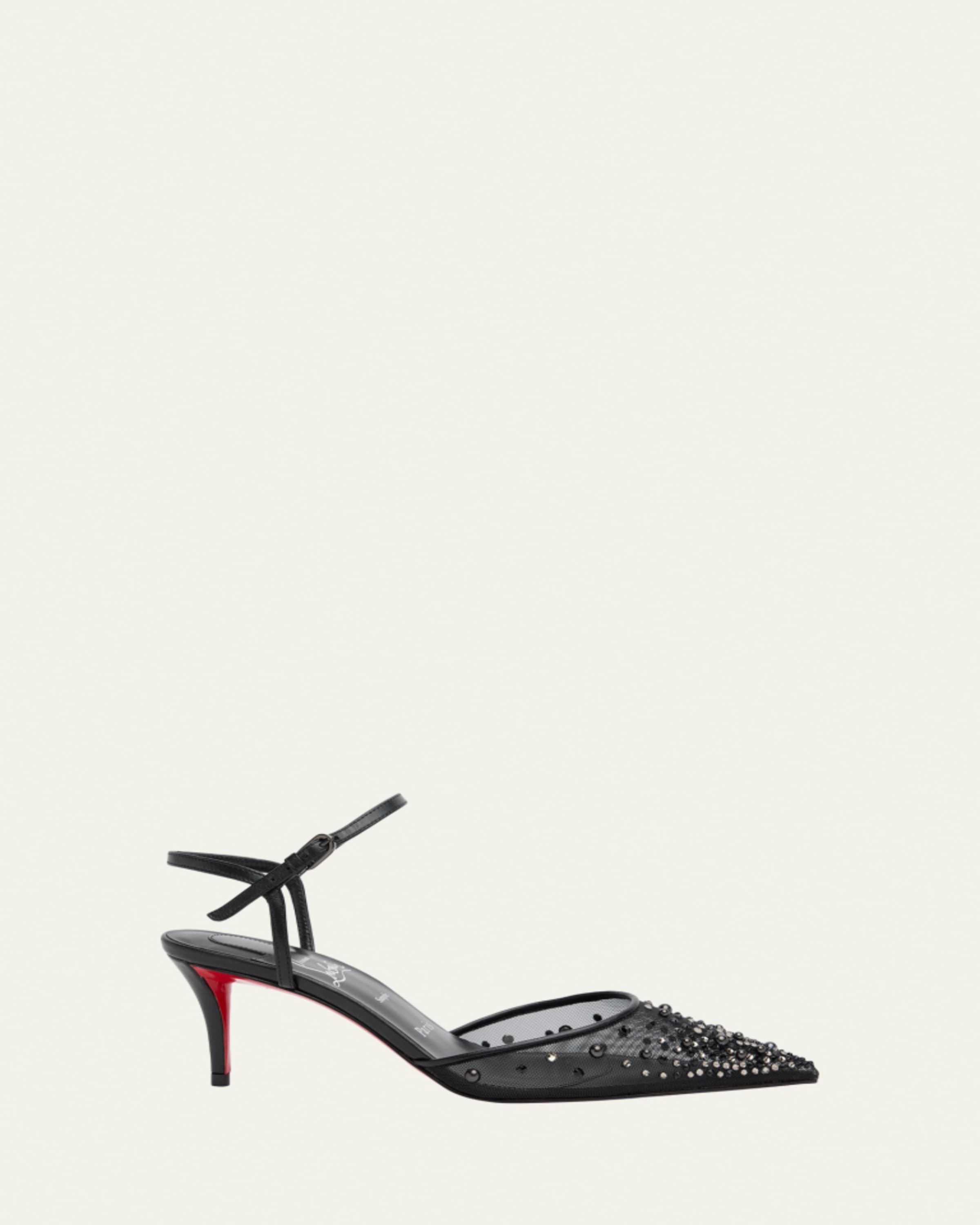 Christian Louboutin 55mm Cassia Lace-Up Satin Ballet Pumps