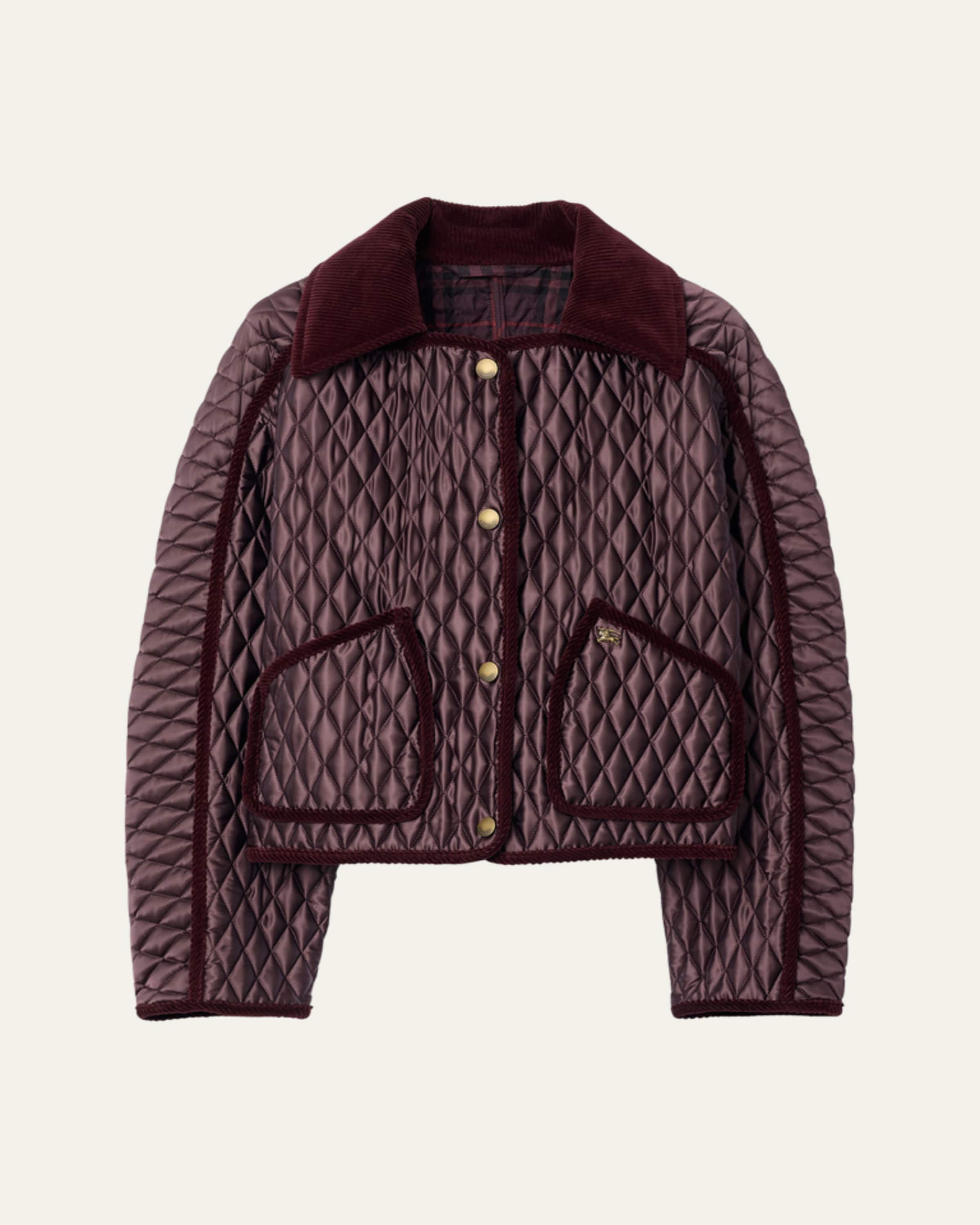 Burberry Floriston Corduroy-Trim Quilted Barn Jacket - Bergdorf