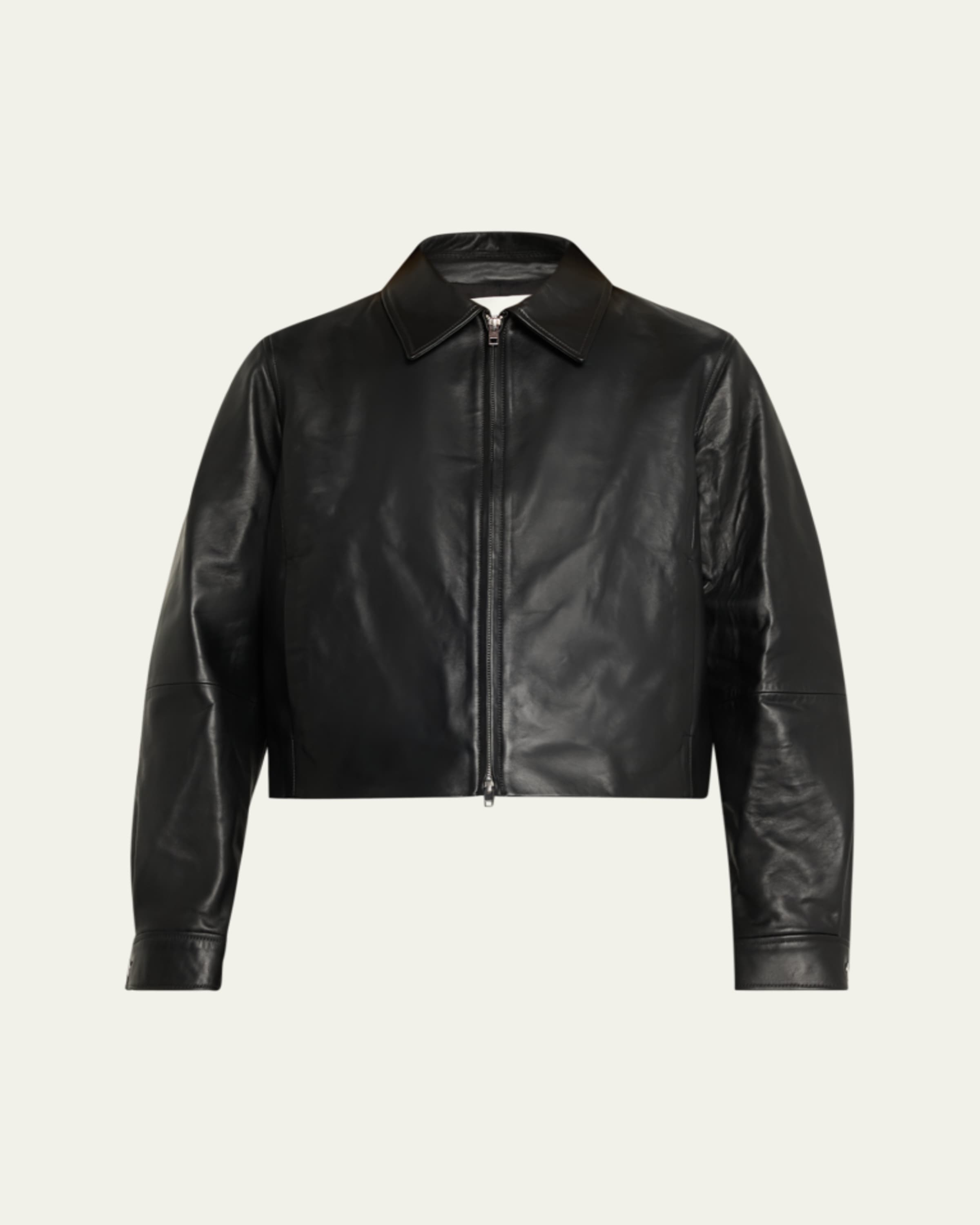 Proenza Schouler White Label Annabel Zip-Front Leather Jacket