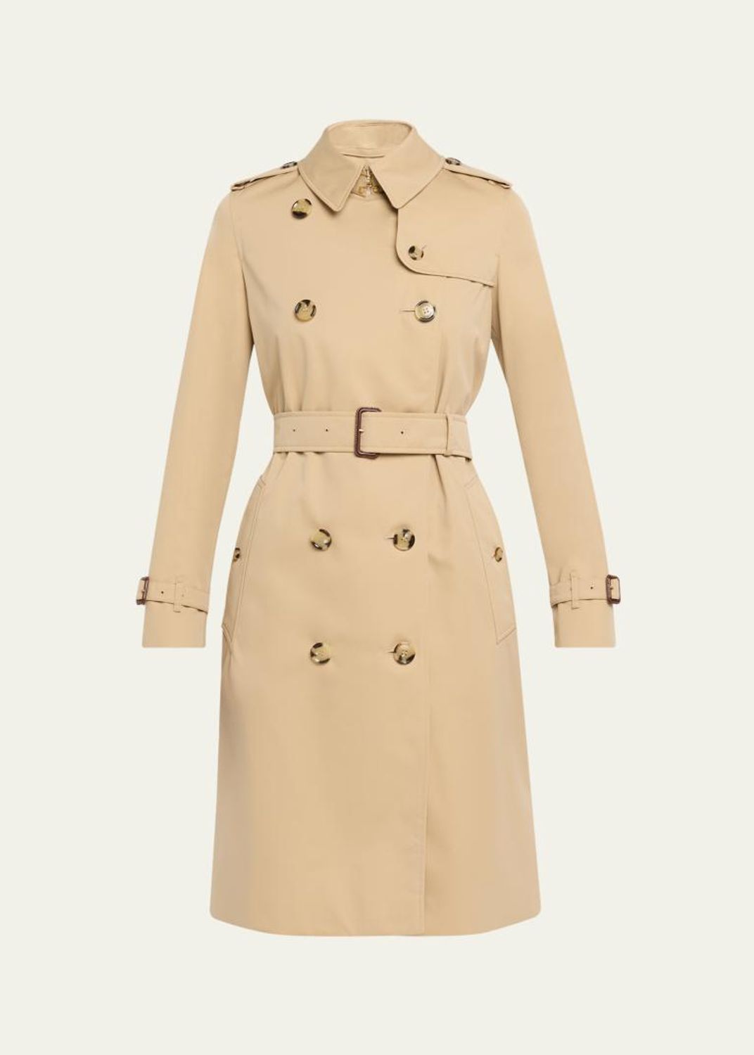 Burberry Ruffle Belted Short Trench Coat - Bergdorf Goodman