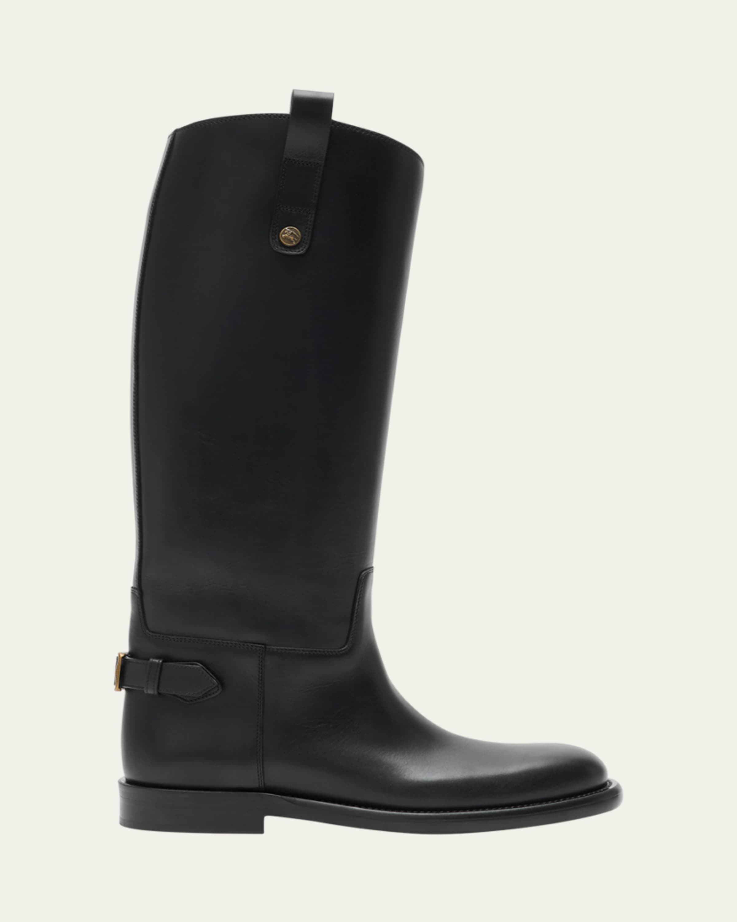 Burberry Cavalier Knee-High Leather Riding Boots - Bergdorf Goodman