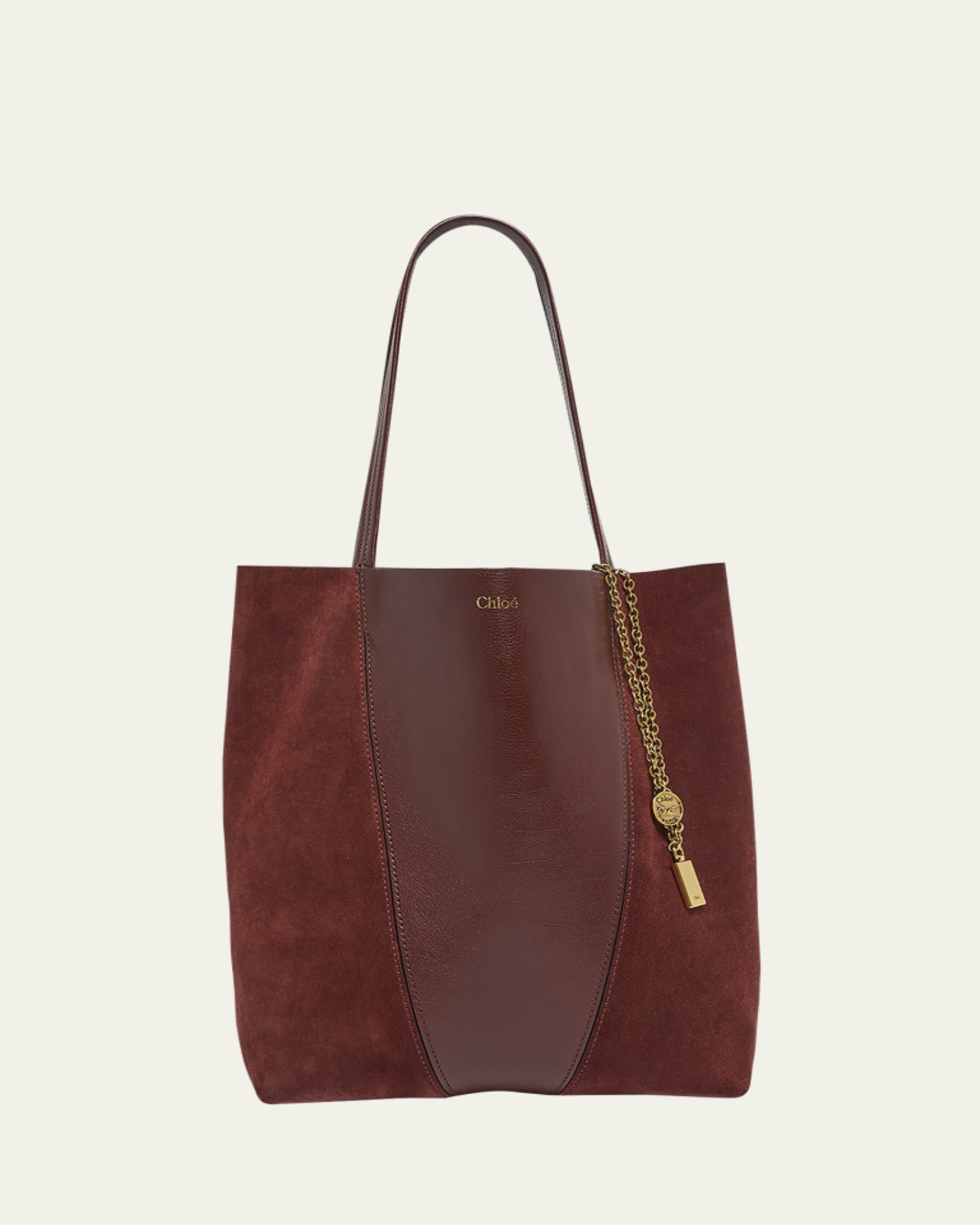 Chloe Spin North-South Tote Bag in Leather - Bergdorf Goodman