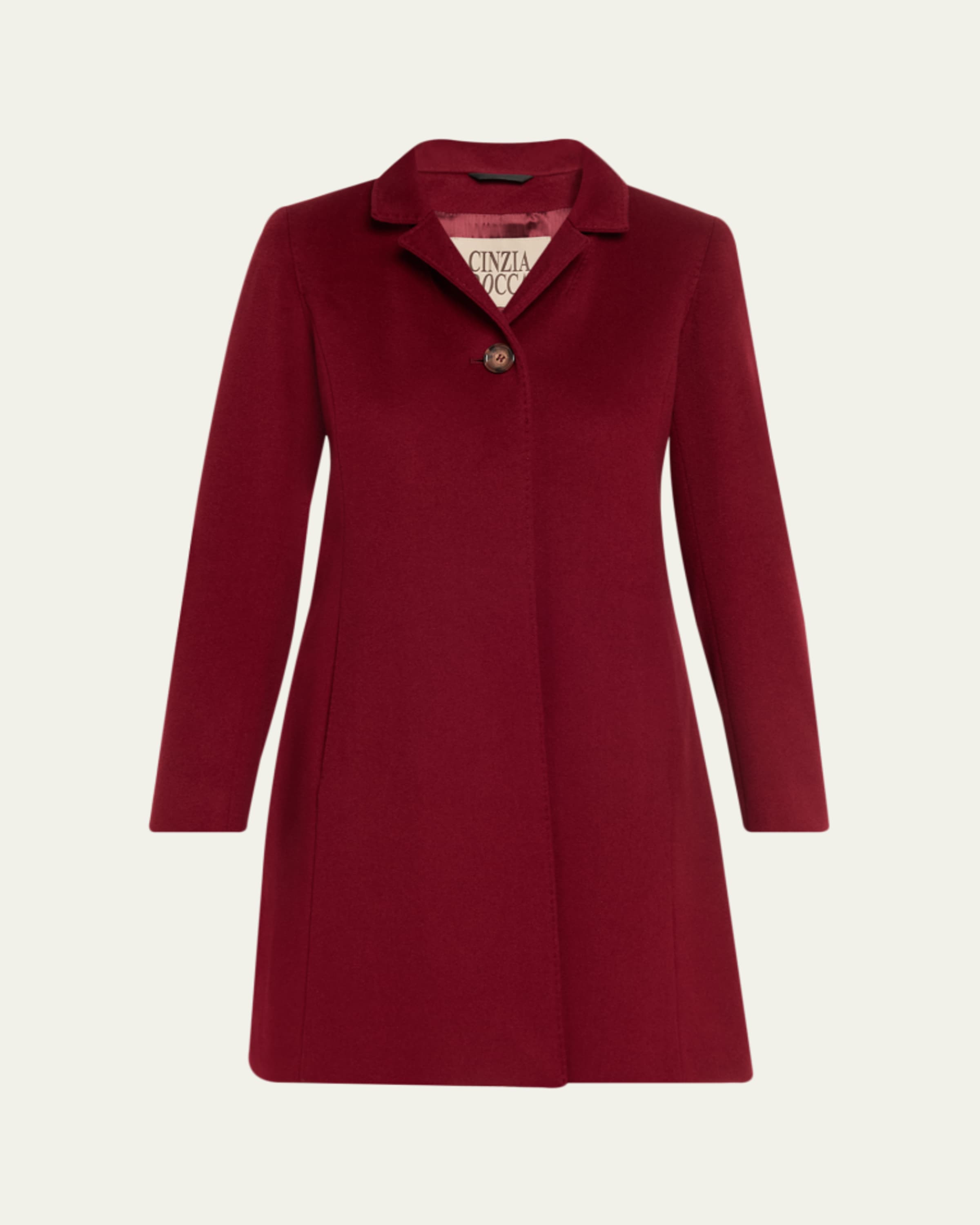 Cinzia Rocca Long 3-Button Notch Collar Coat - Bergdorf Goodman