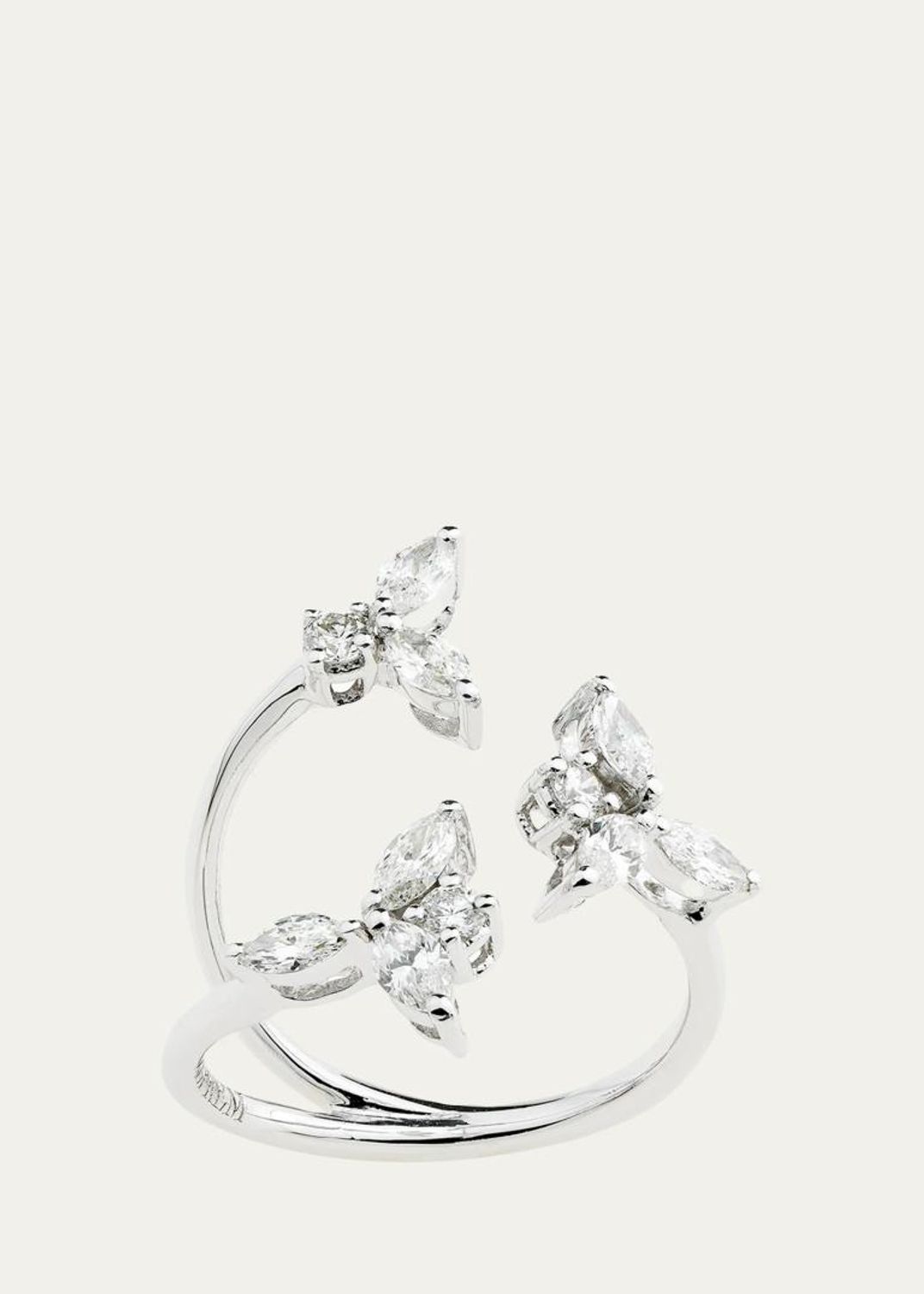 Yeprem 18K Yellow Gold Diamond Y-Conic Snowflake Stackable Ring ...
