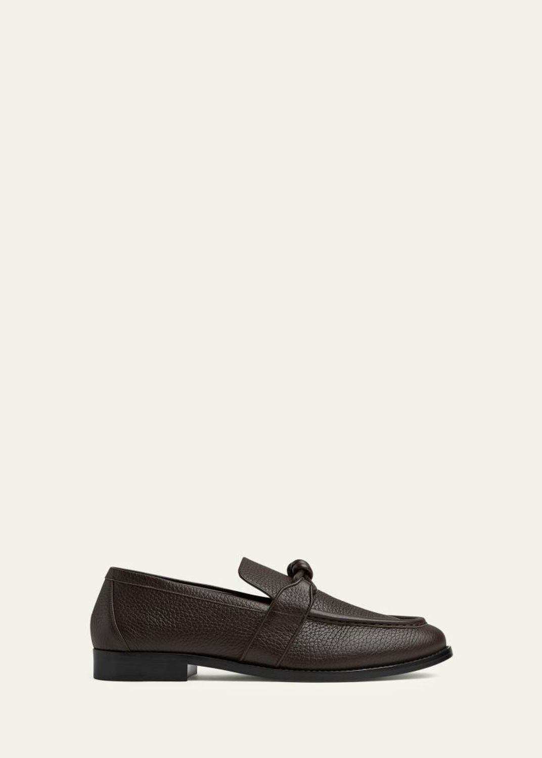 THE ROW Men's Vasko Grainy Leather Loafers - Bergdorf Goodman
