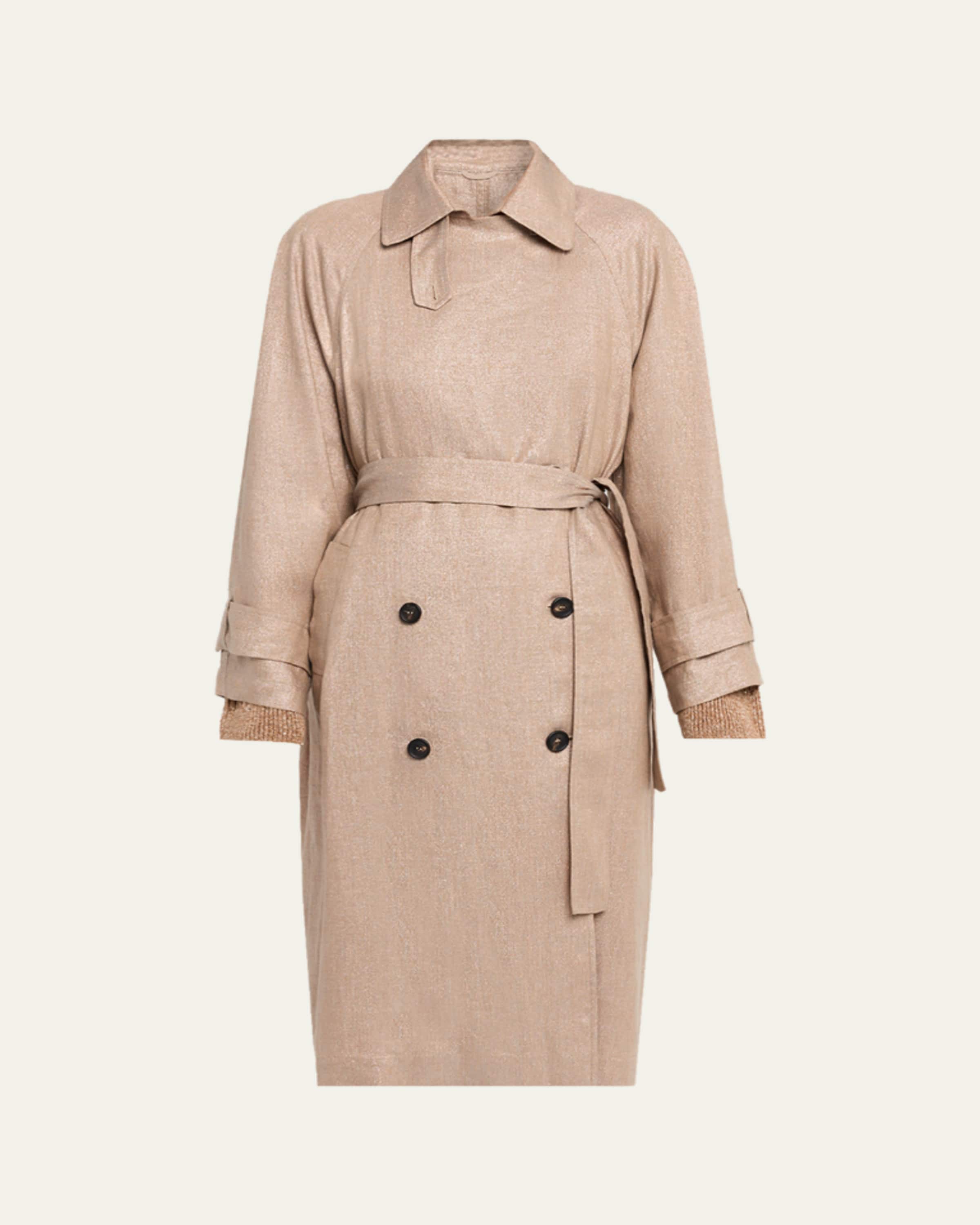 Givenchy Animal Print Cocoon Trench Coat - Bergdorf Goodman