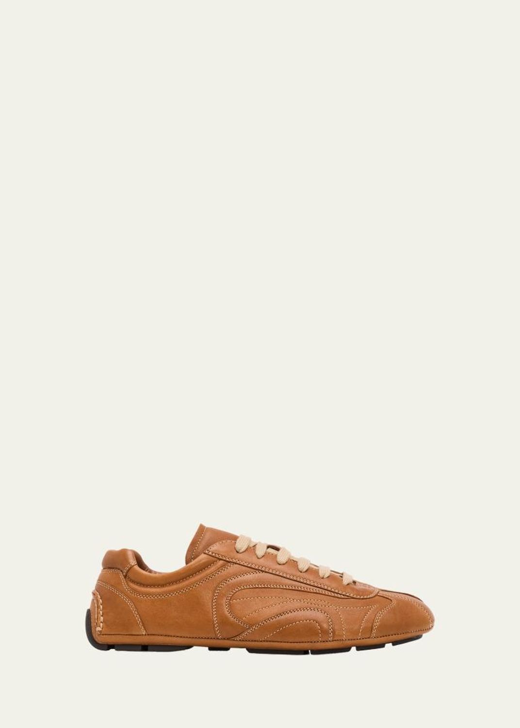 Prada Men's Collapse Leather Sneakers - Bergdorf Goodman