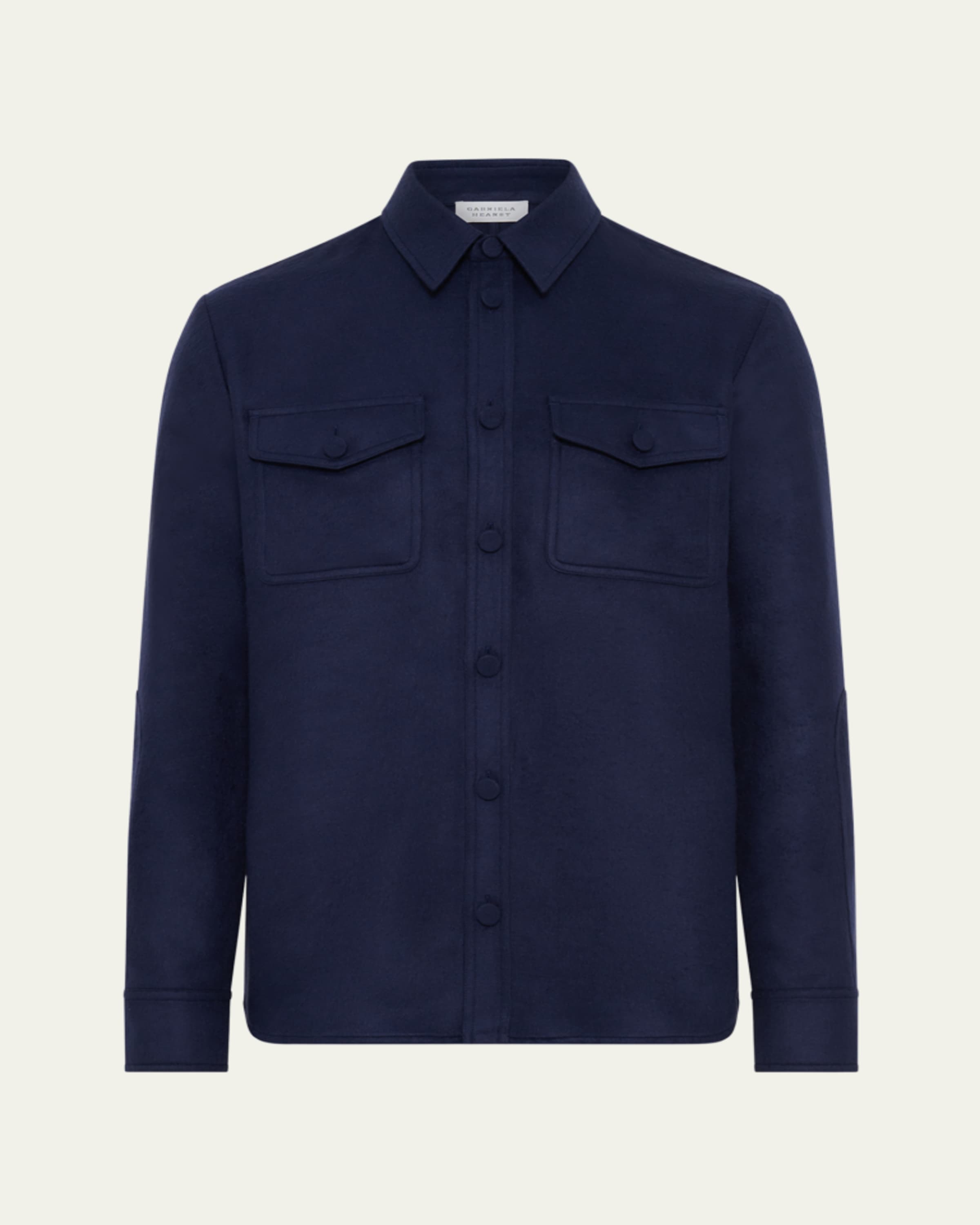 Moncler Men's Gabardine Snap-Front Overshirt - Bergdorf Goodman