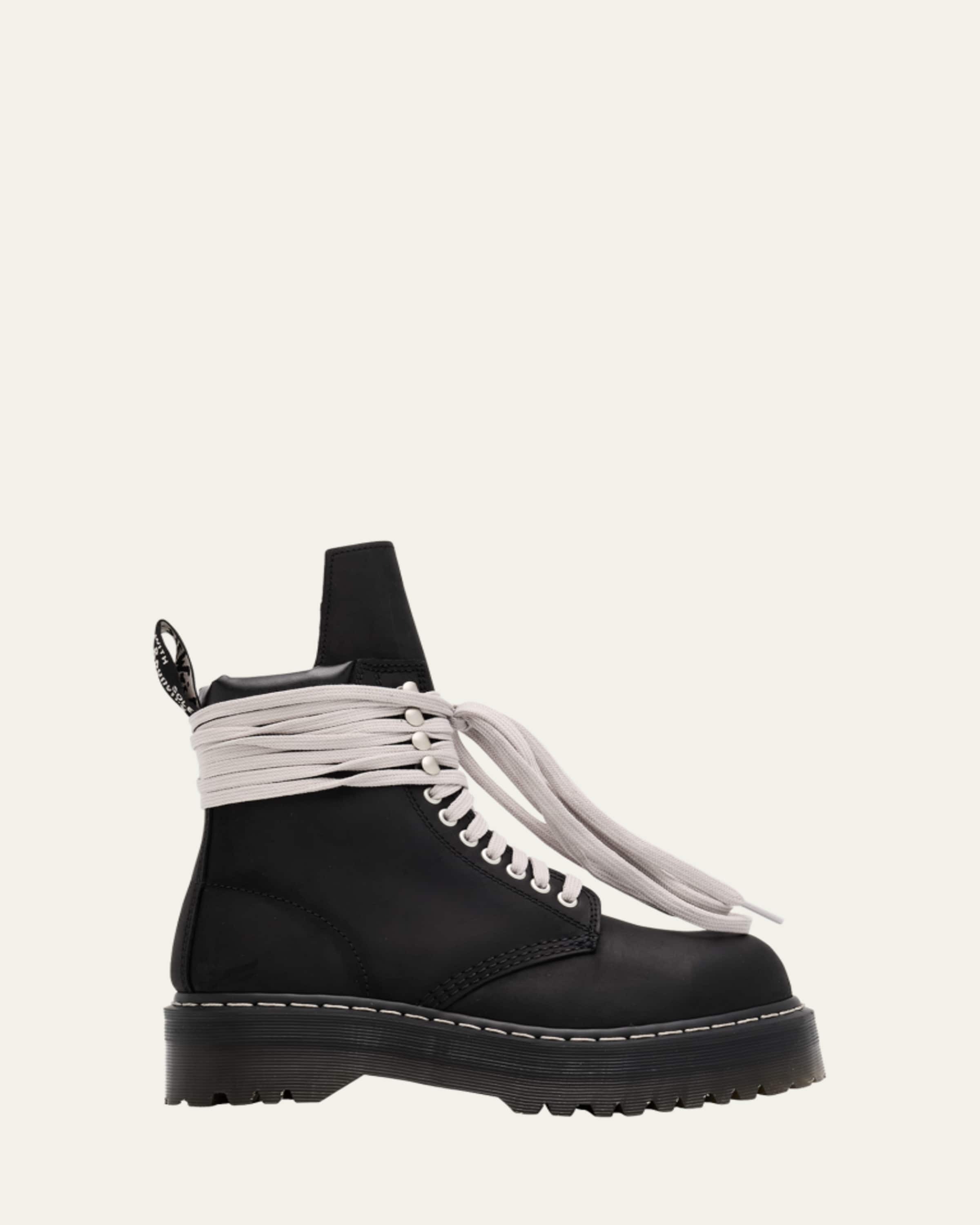x Dr. Martens 1460 Quad Sole Mega Lace Leather Ankle Boots