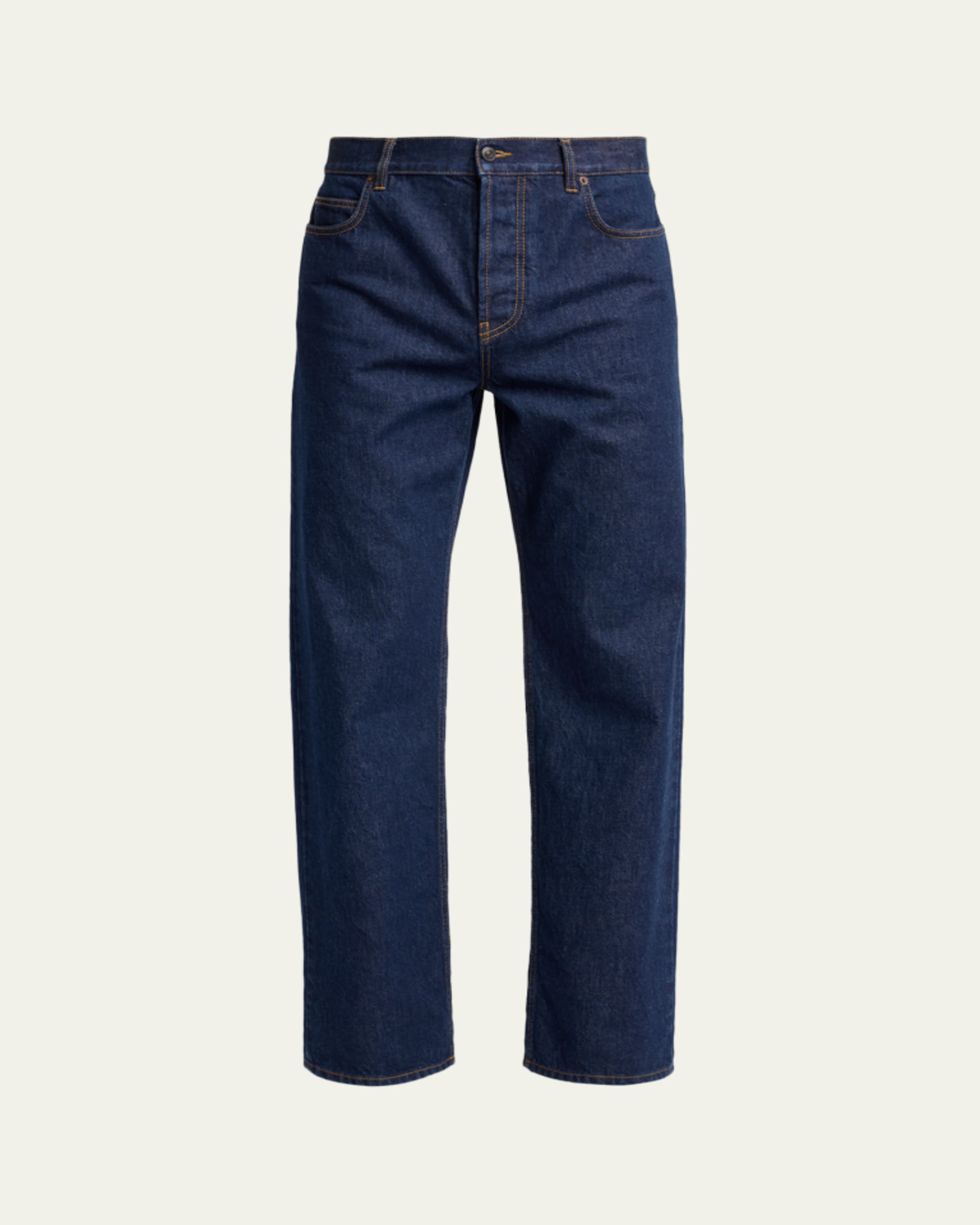THE ROW Men's Rossen Straight-Leg Black Denim Jeans - Bergdorf Goodman