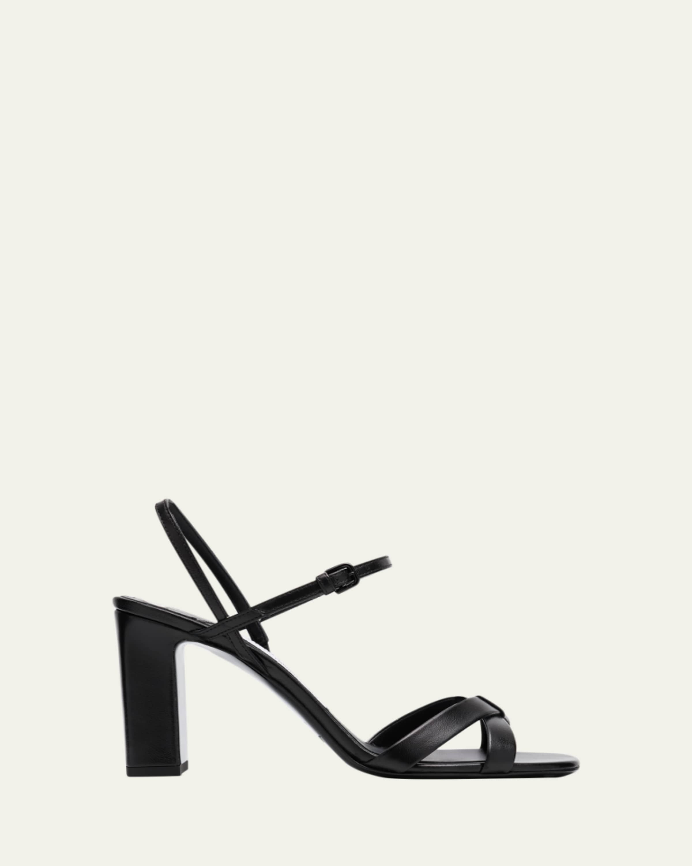 Jimmy Choo 85mm Elsy Suede Block-Heel Sandals - Bergdorf Goodman