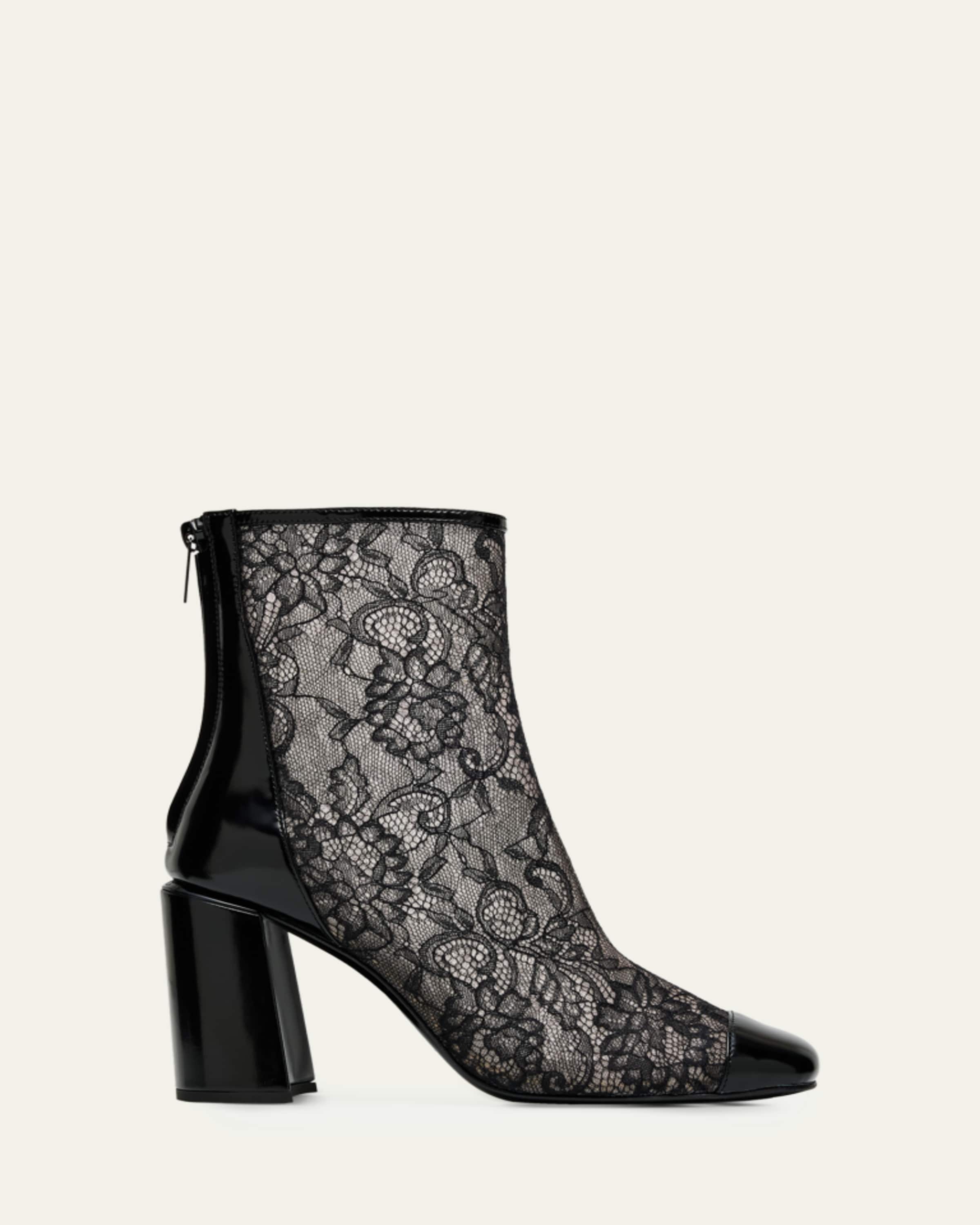 Jimmy Choo Noor 45 Suede Pearly-Button Ankle Booties - Bergdorf