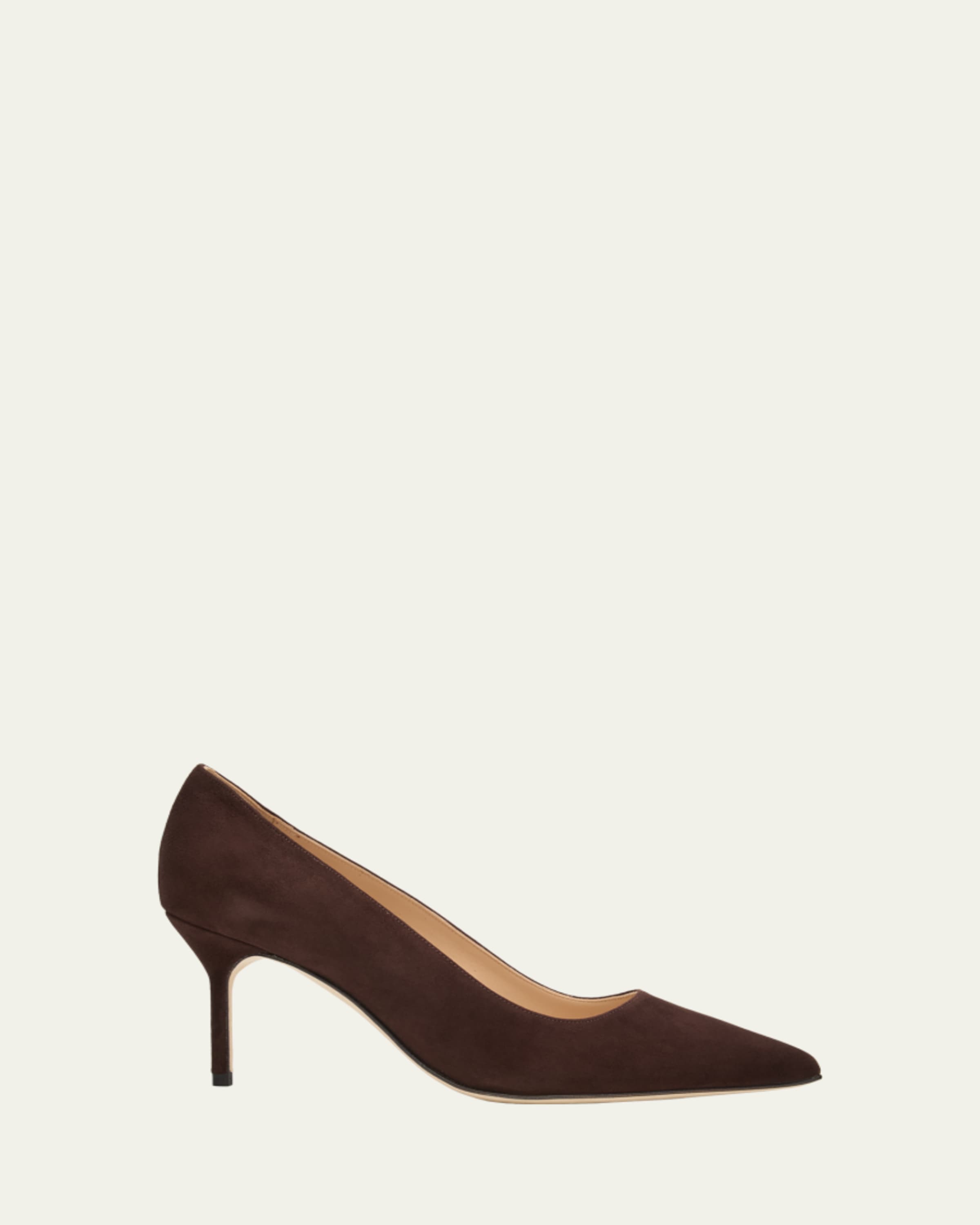 Manolo Blahnik Sokoso Snip-Toe Leather Pumps - Bergdorf Goodman