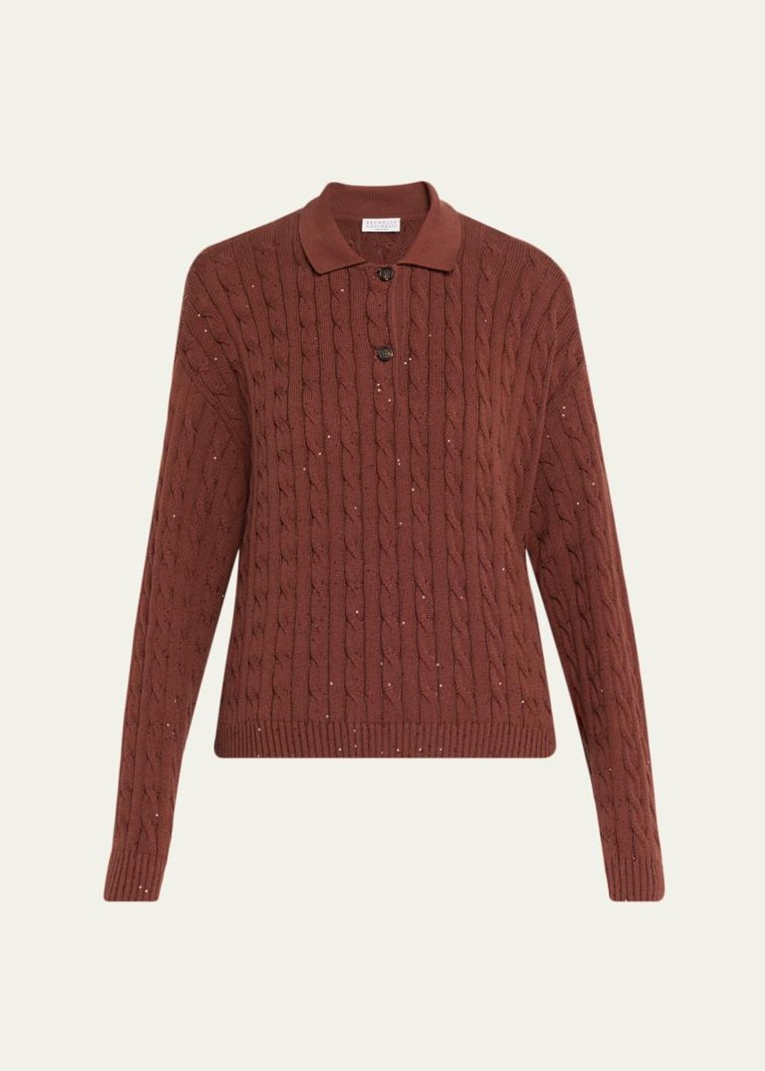 Akris Zigzag Rib Knit Short-Sleeve Polo Sweater - Bergdorf Goodman