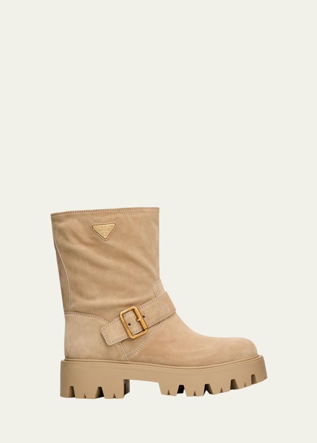 Prada St. Moritz Calfskin Hiker Boots - Bergdorf Goodman