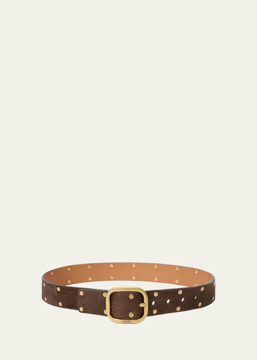 LOEWE Pebble Leather Skinny Belt - Bergdorf Goodman display picture 2