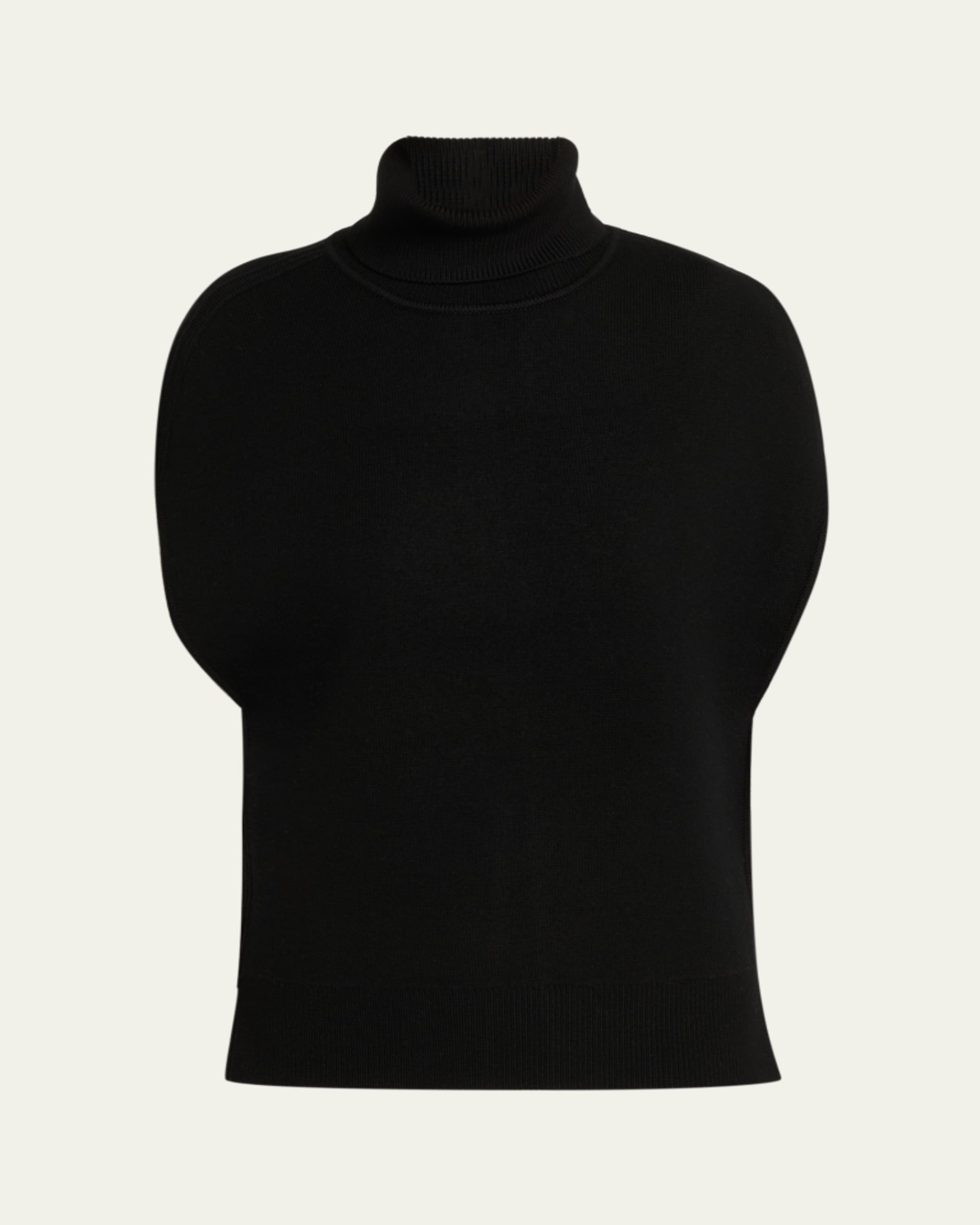 Issey Miyake Chiffon Twist Crinkled Turtleneck Top - Bergdorf Goodman