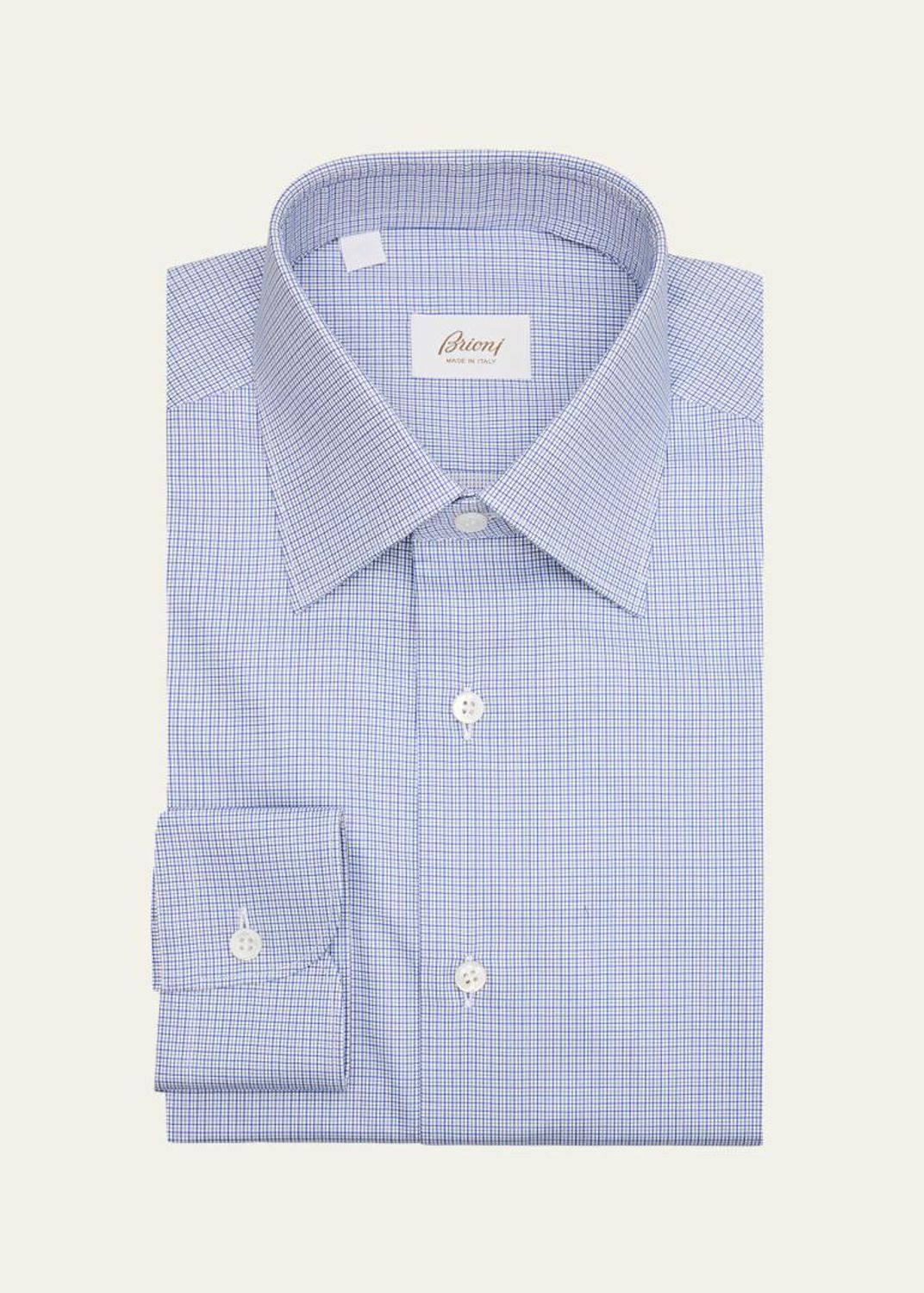 Brioni Men's Cotton Multi-Stripe Point Collar Dress Shirt - Bergdorf ...