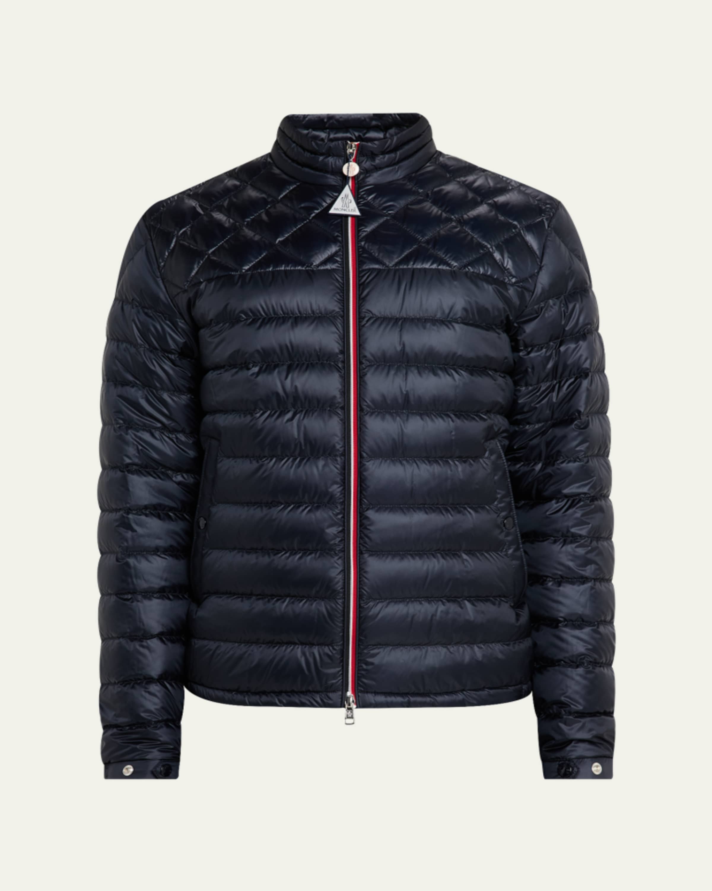 Moncler Men's Quilted Nylon Short Down Jacket - Bergdorf Goodman