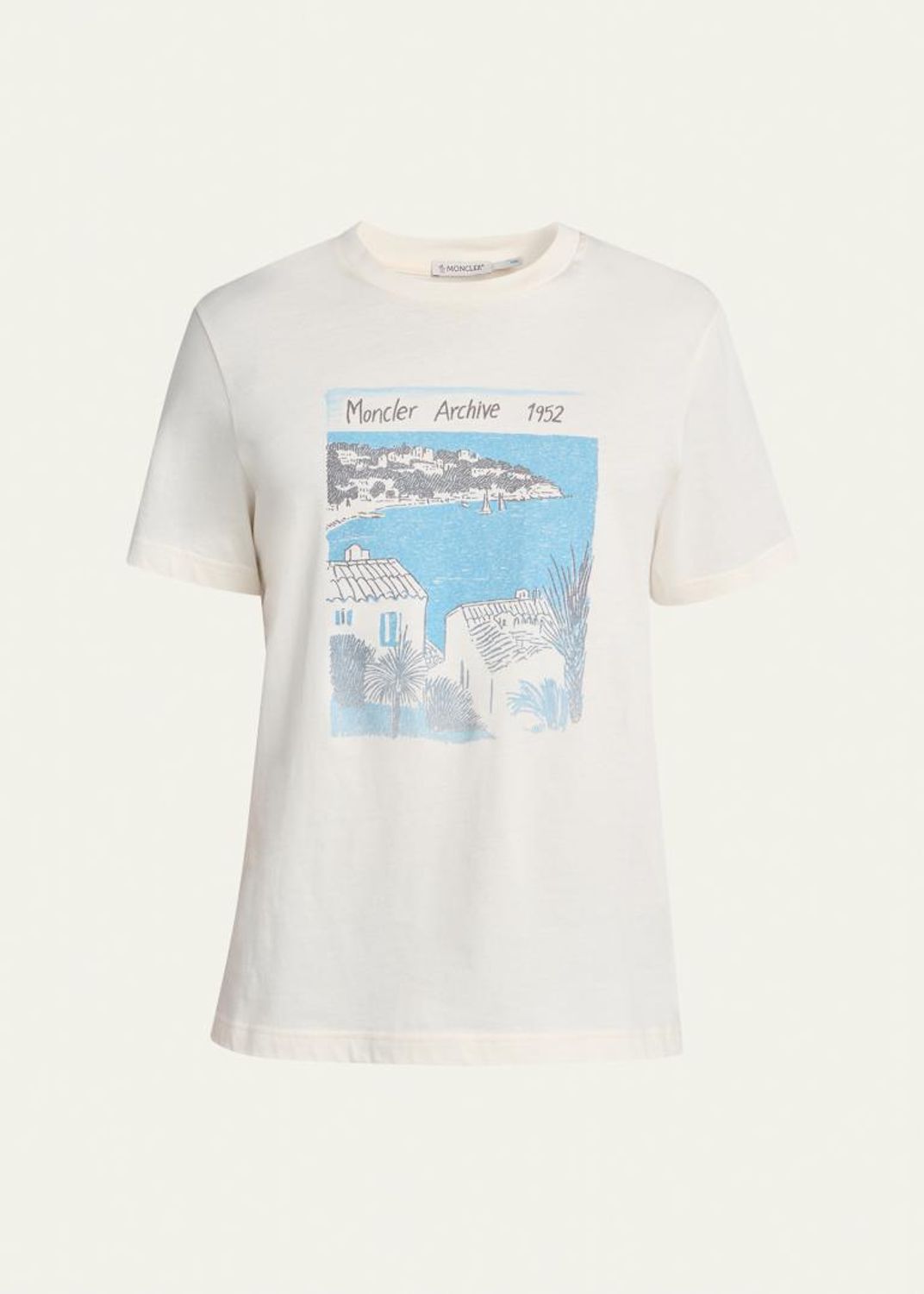 Moncler Men's Leather-Trim Pocket Cotton T-Shirt - Bergdorf Goodman