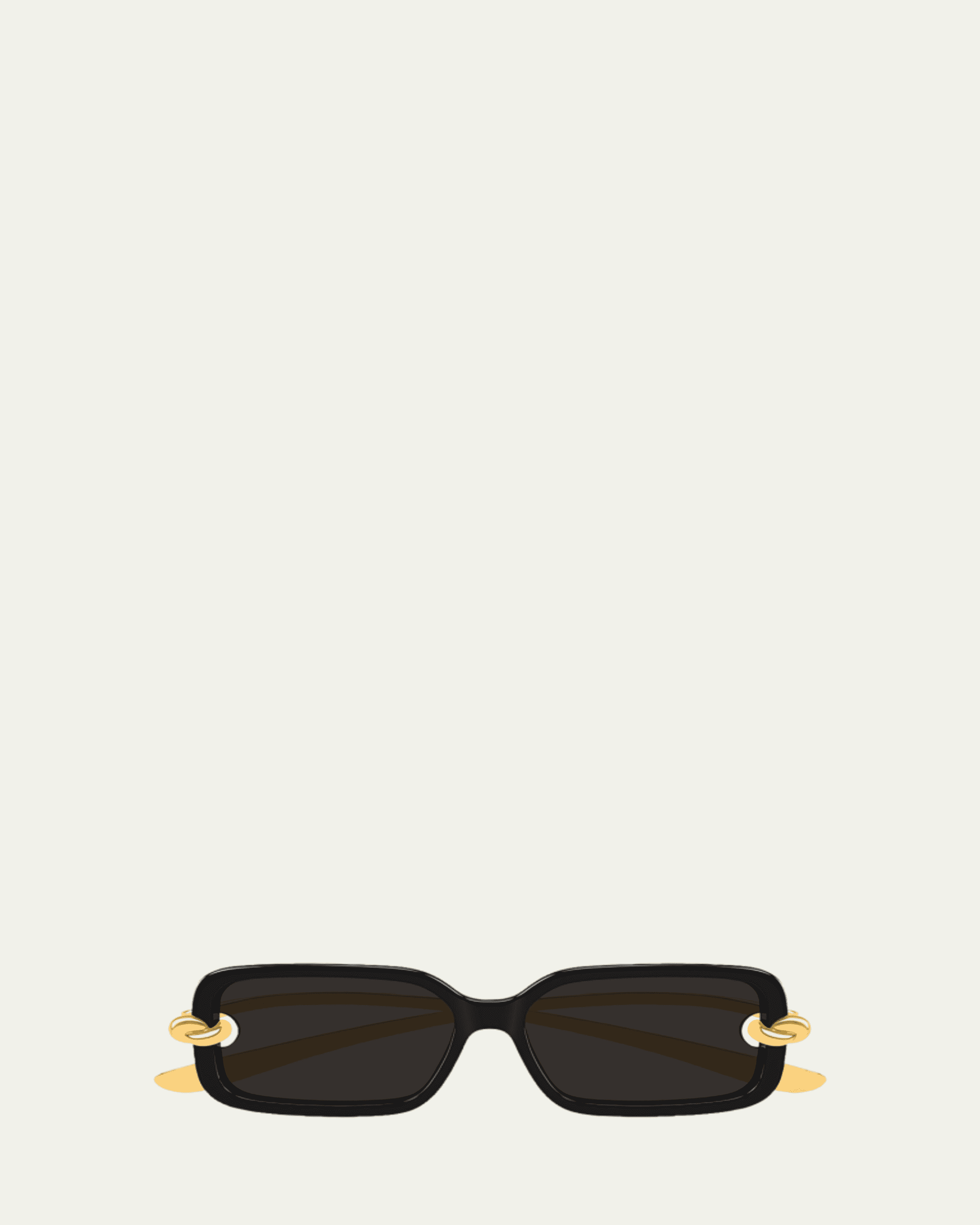 Bottega Veneta BV1451S-001 Acetate Rectangle Sunglasses - Bergdorf