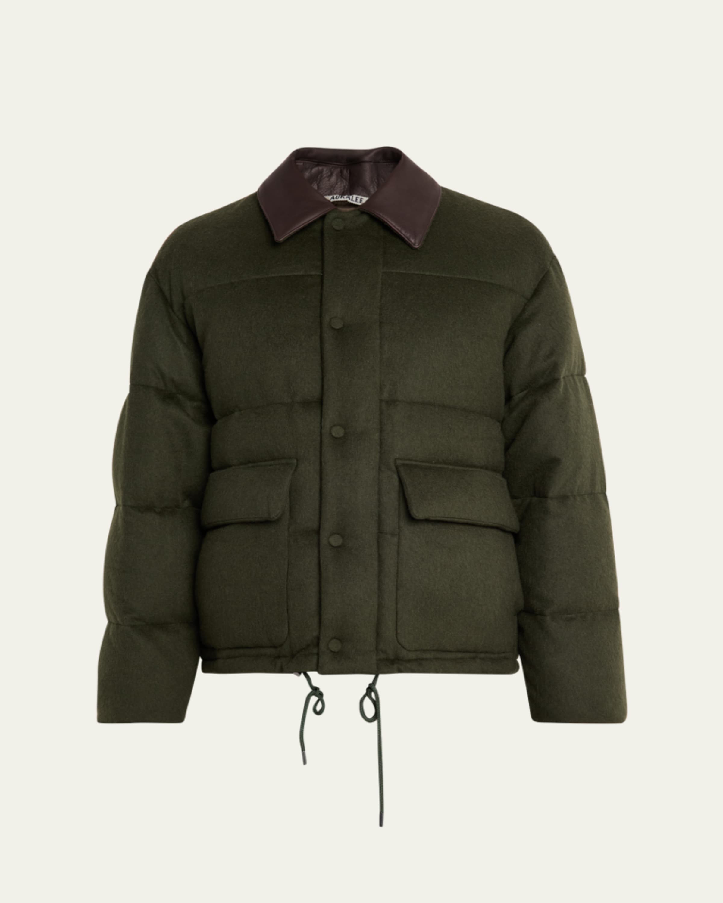 AURALEE Men's Blouson Tweed Zip Jacket - Bergdorf Goodman
