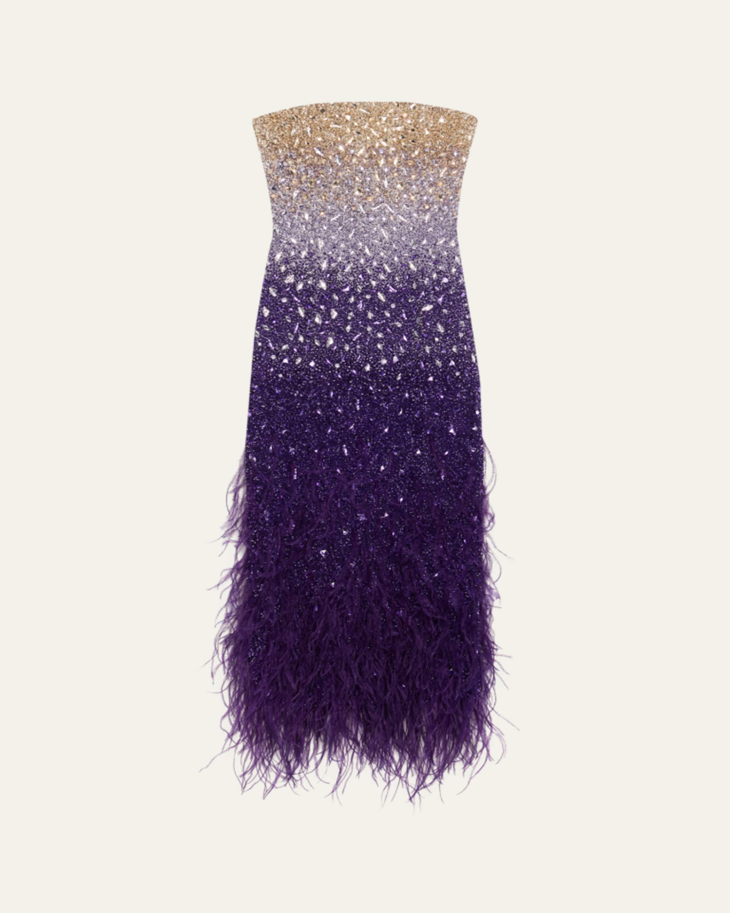 jenny packham ombre sequin dress Jenny Packham Louanna Ombre Sequin Strappy Illusion Gown