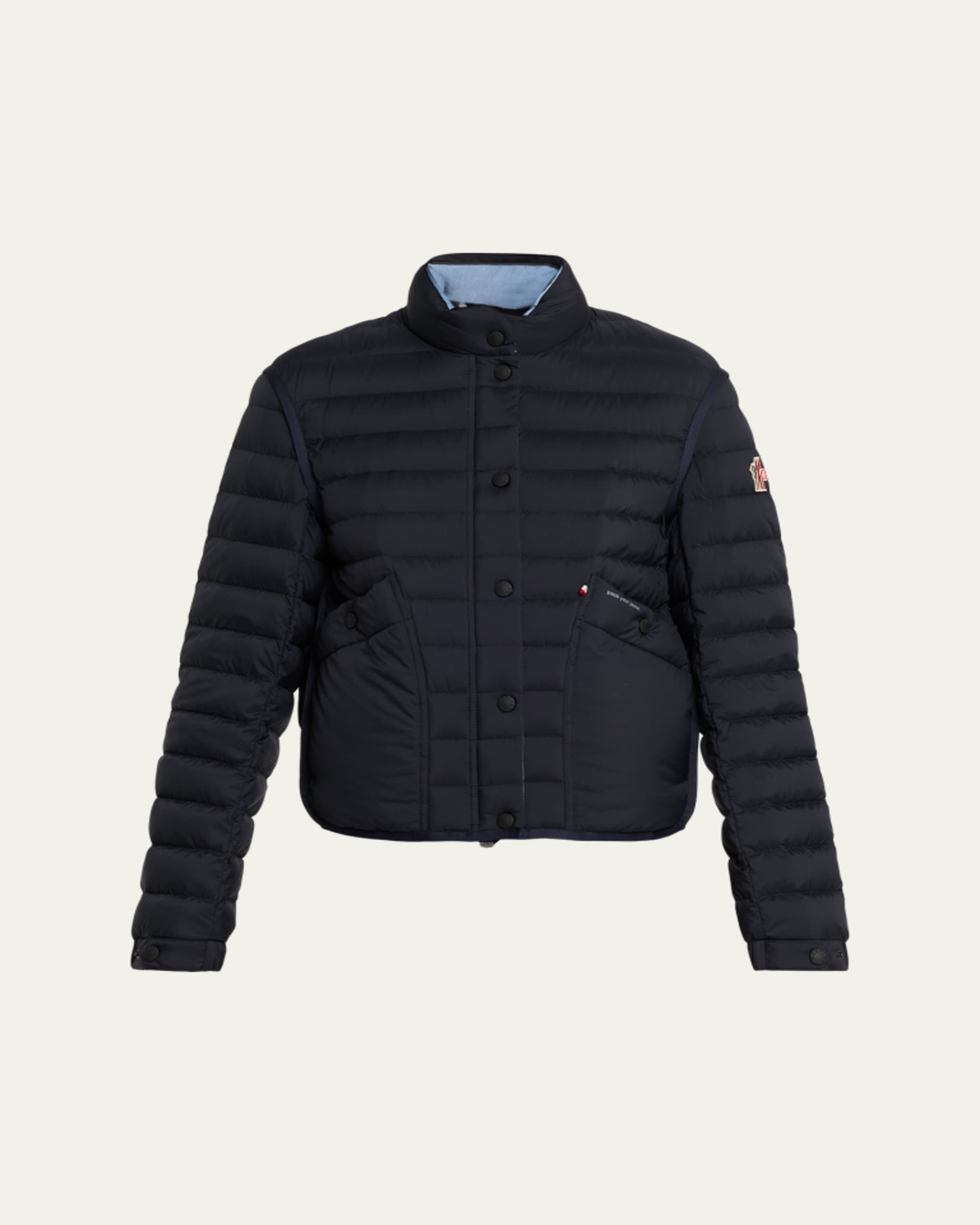 Moncler Trefle Hooded Down Velour Jacket - Bergdorf Goodman
