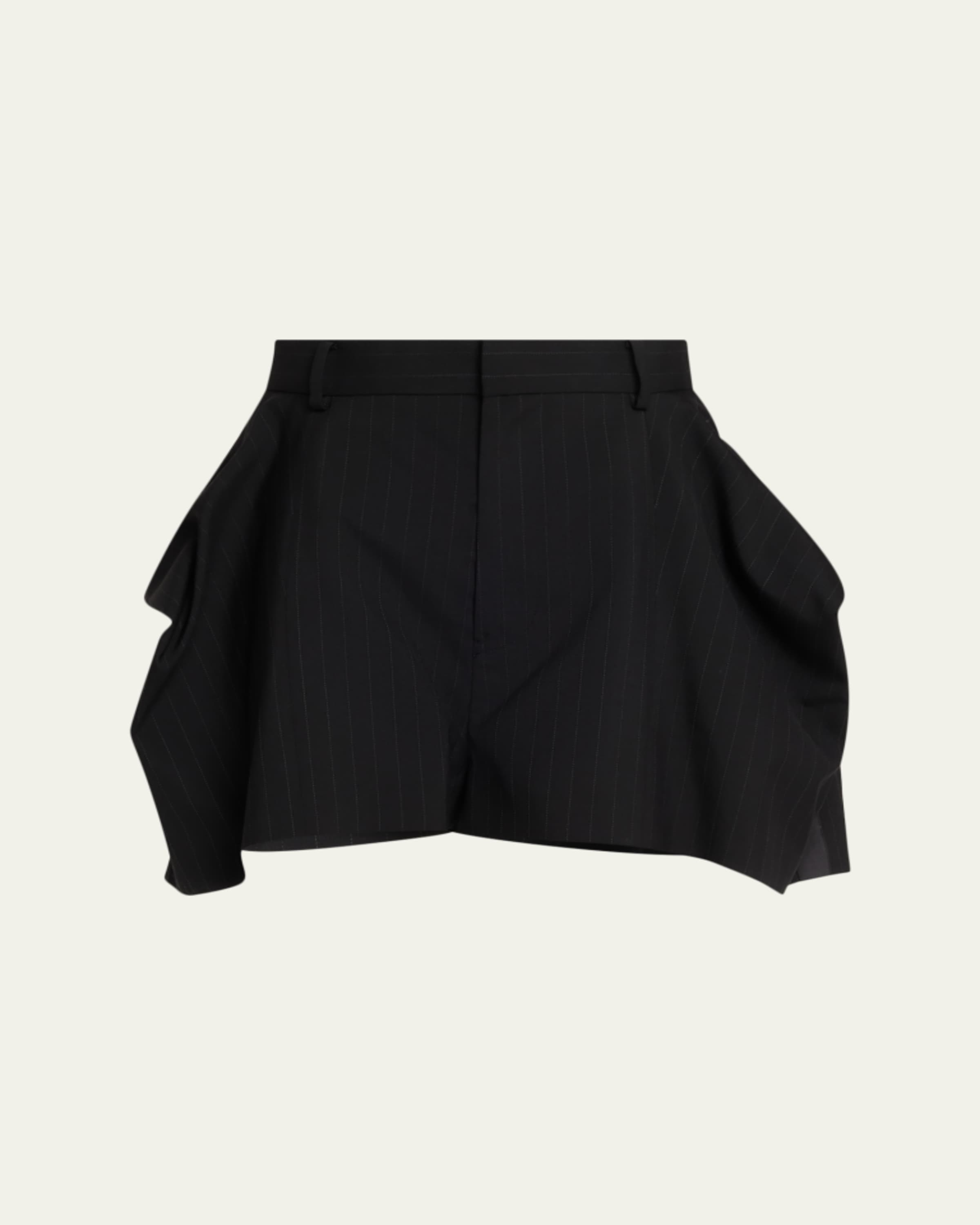 SACAI Nylon Twill Double-Waistband Suiting Shorts - Bergdorf Goodman