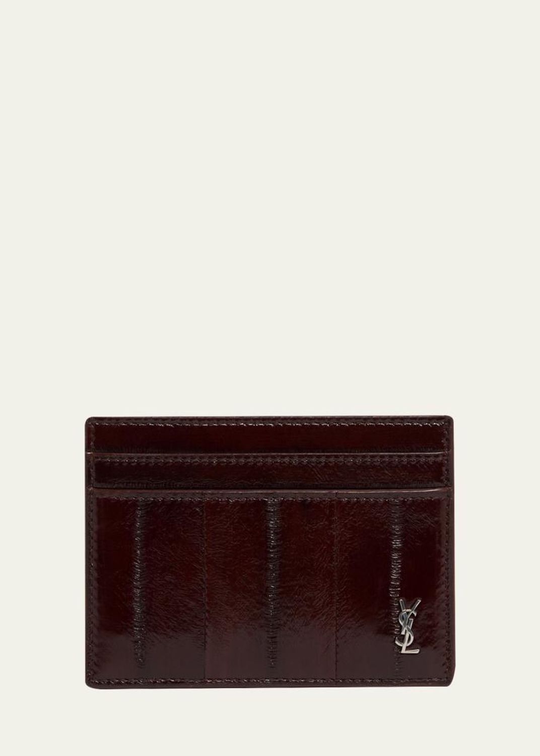 Saint Laurent Men's YSL Croc-Embossed Bi-Fold Wallet - Bergdorf