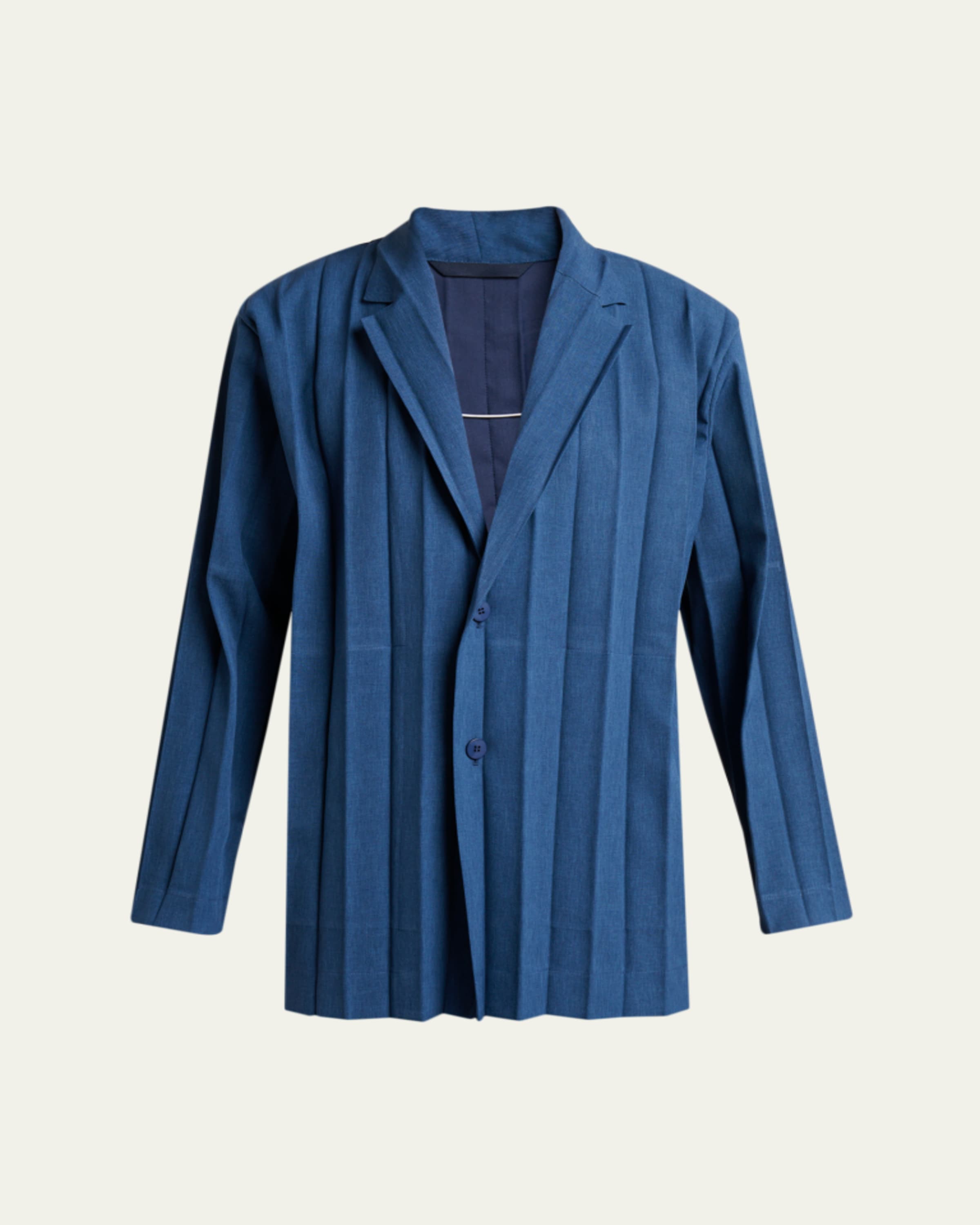 Homme Plisse Issey Miyake Men's Edge Ensemble Pleated Sport Coat