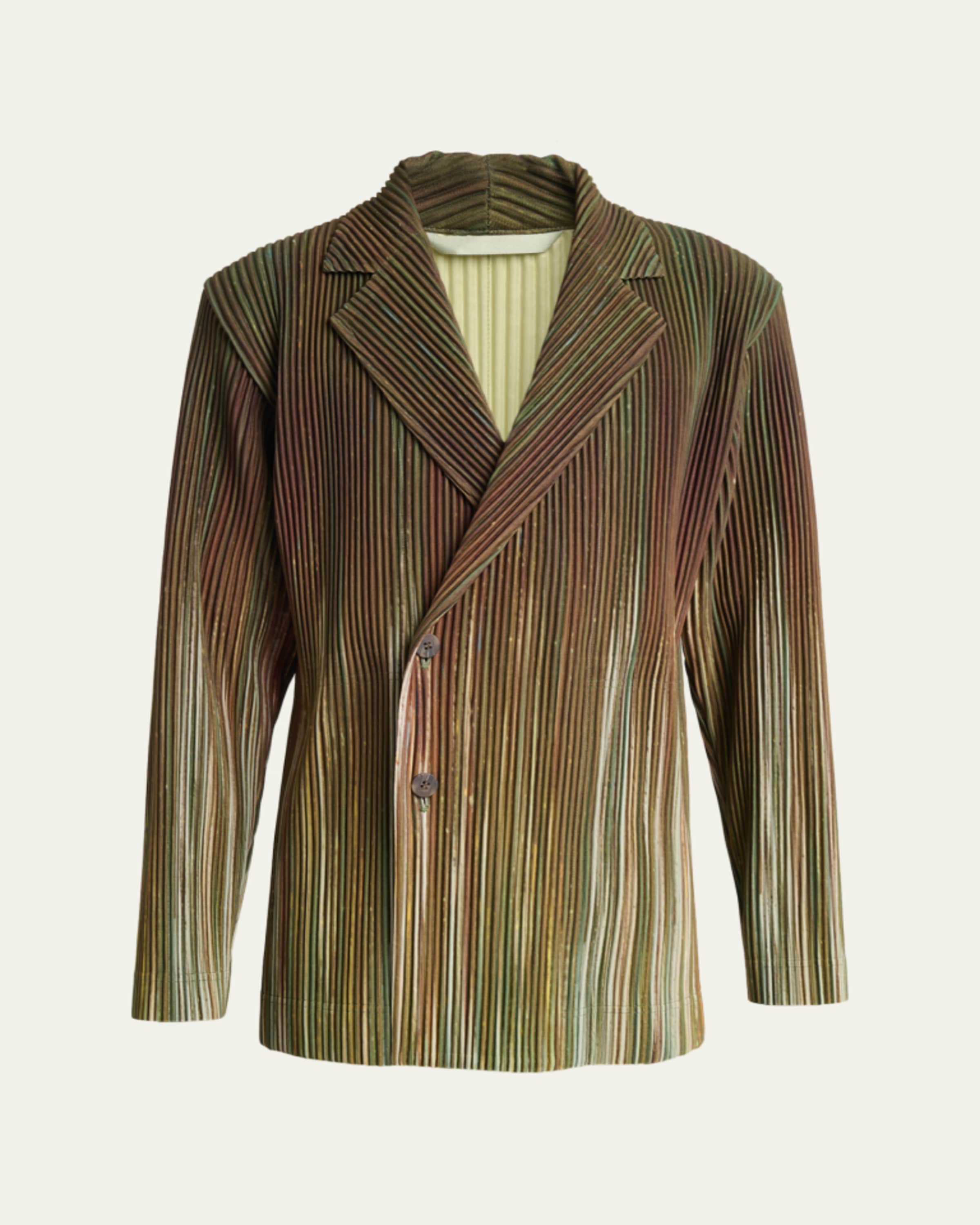 Homme Plisse Issey Miyake Men's Edge Ensemble Pleated Sport Coat
