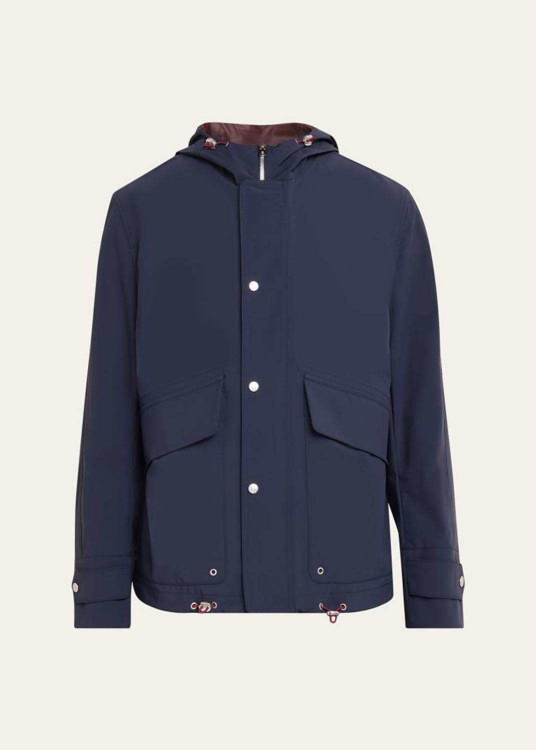 Brunello Cucinelli Men's Wool Leather-Trim Field Jacket - Bergdorf