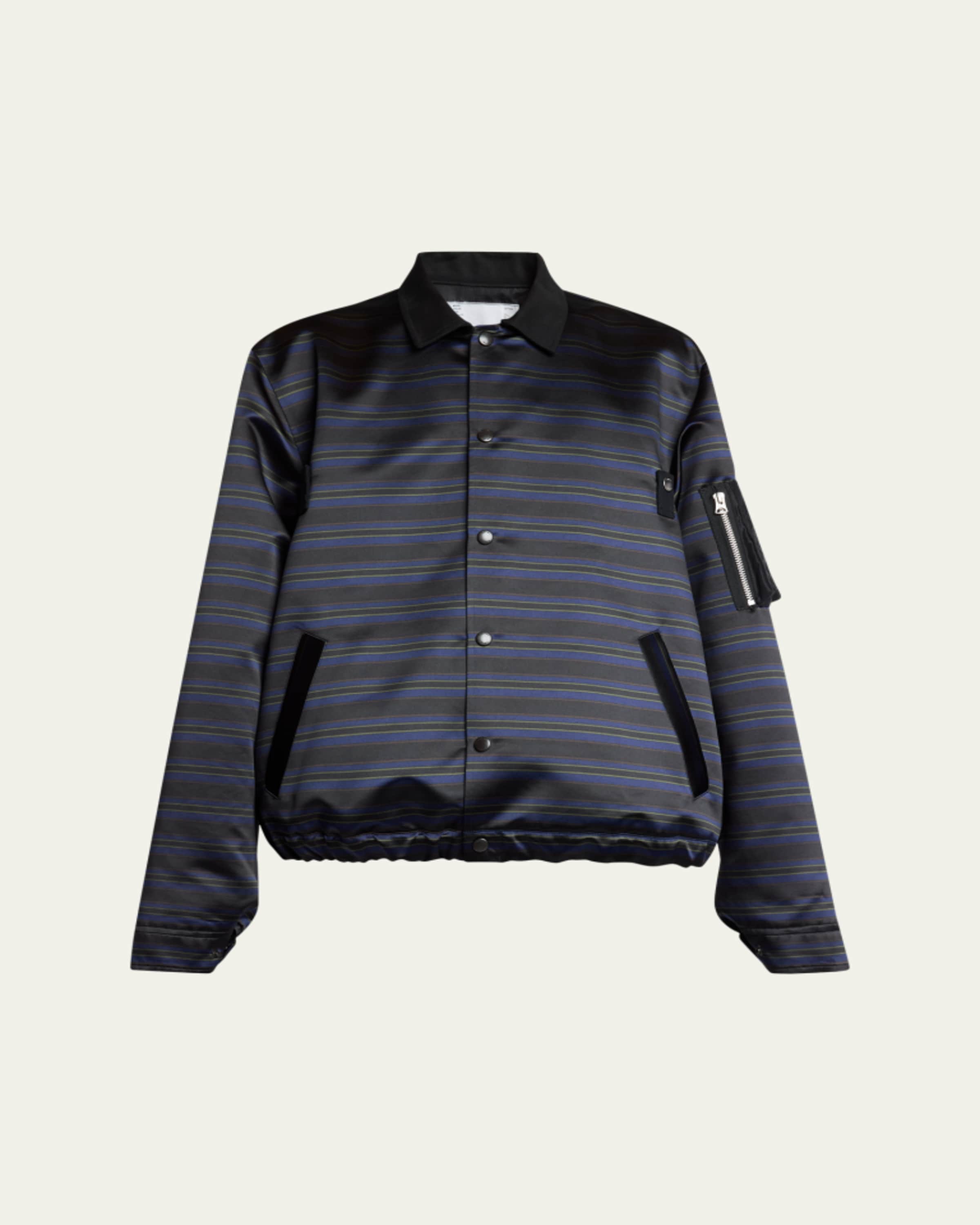SACAI x CARHARTT WIP Men's Washed Duck & Wool Knit Blouson Jacket