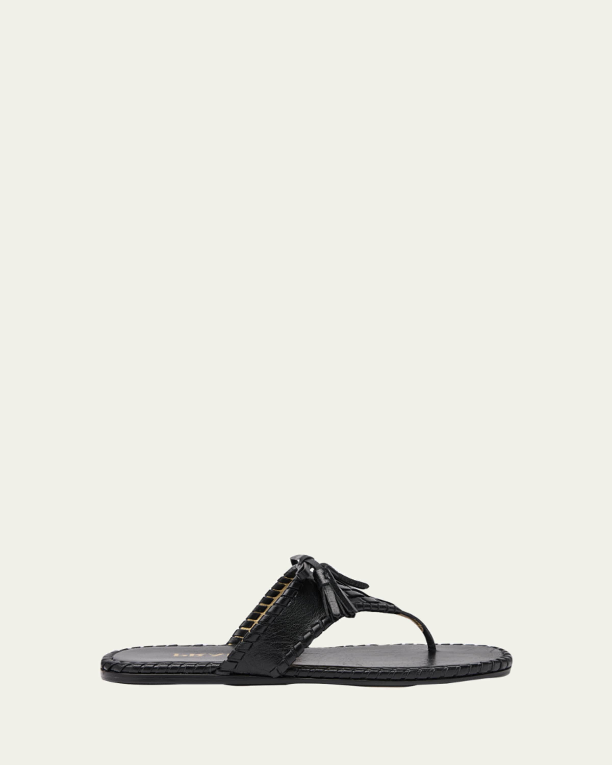 Prada 35mm Triangle Logo Metallic Leather Mule Sandals - Bergdorf