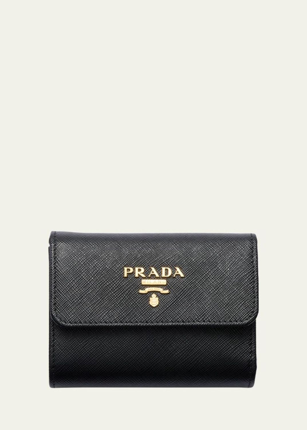 Prada Small Triangle Logo Flap Wallet - Bergdorf Goodman