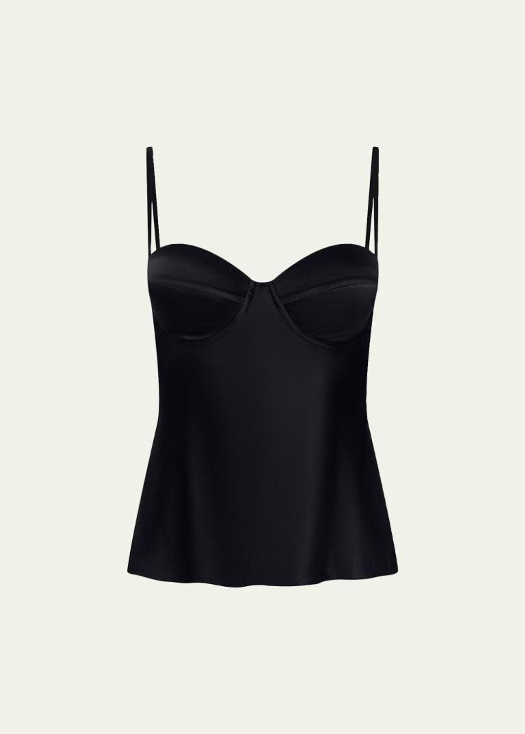 L'AGENCE Mitsu Lace-Trim Satin Camisole - Bergdorf Goodman