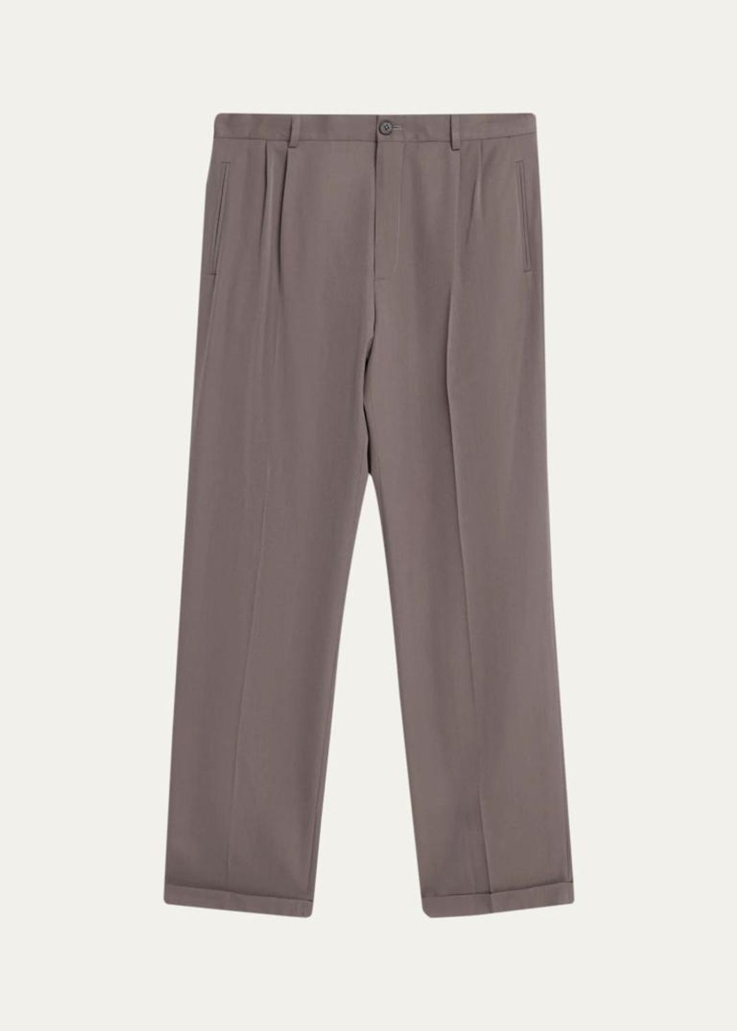 The Row Men's Thom Pleated Wool-Silk Pants - Bergdorf Goodman