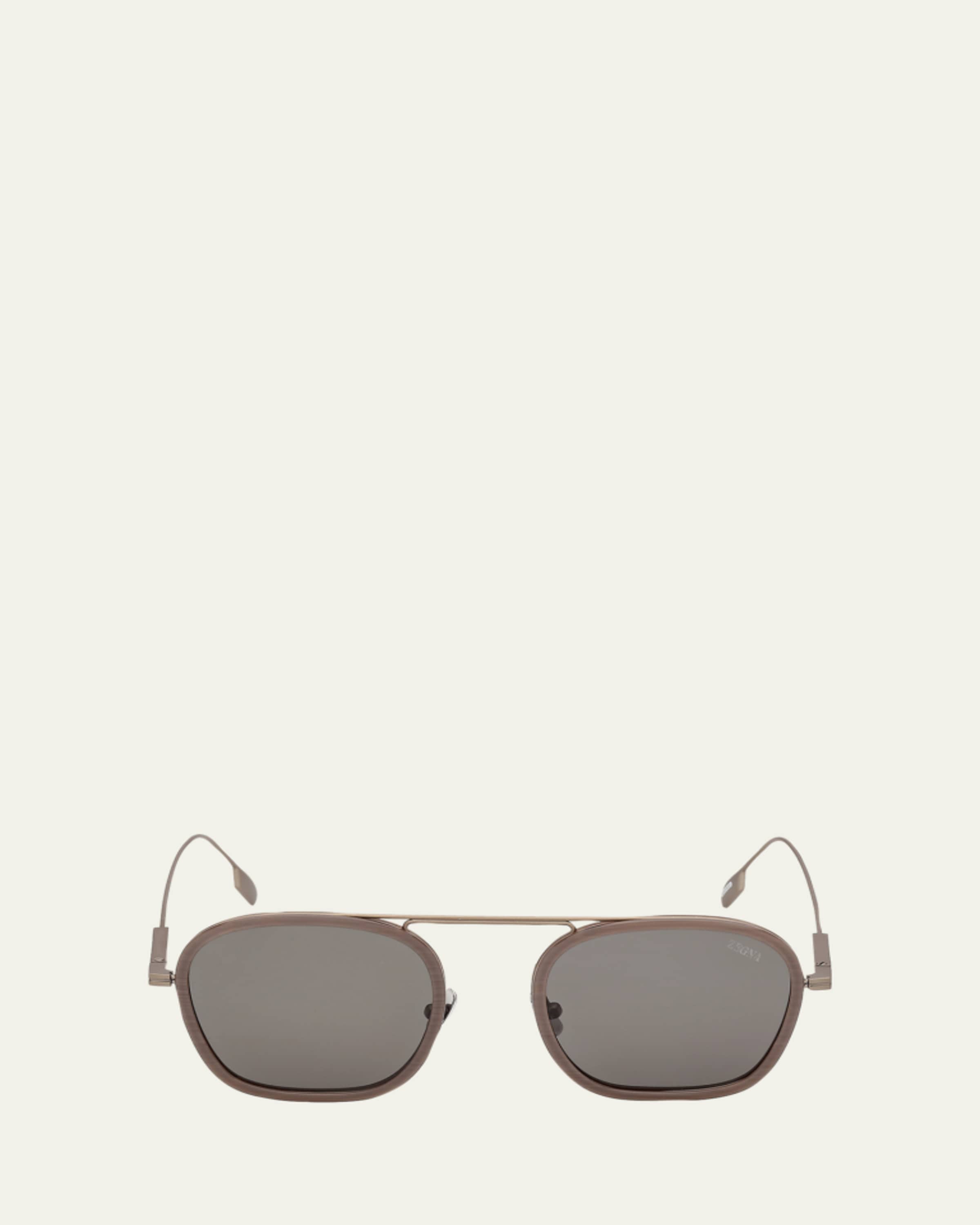 ZEGNA Orizzonte I Titanium Aviator Sunglasses - Bergdorf Goodman