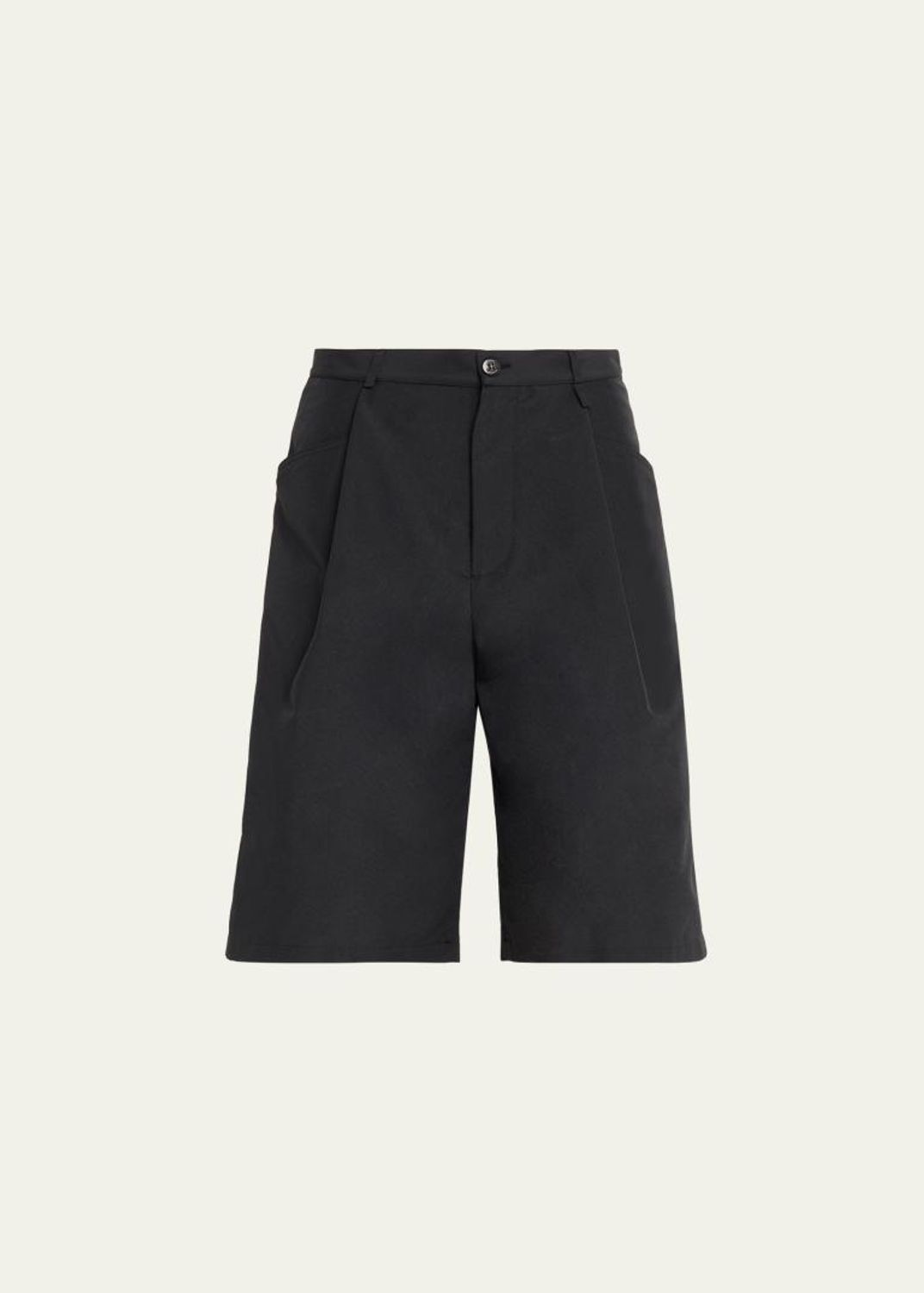 【M3】3.1 Phillip Lim ブラックレザーショートパンツ サイズ2 3.1 Phillip Lim Men's Pleated Self-Belt Tailored Shorts - Bergdorf