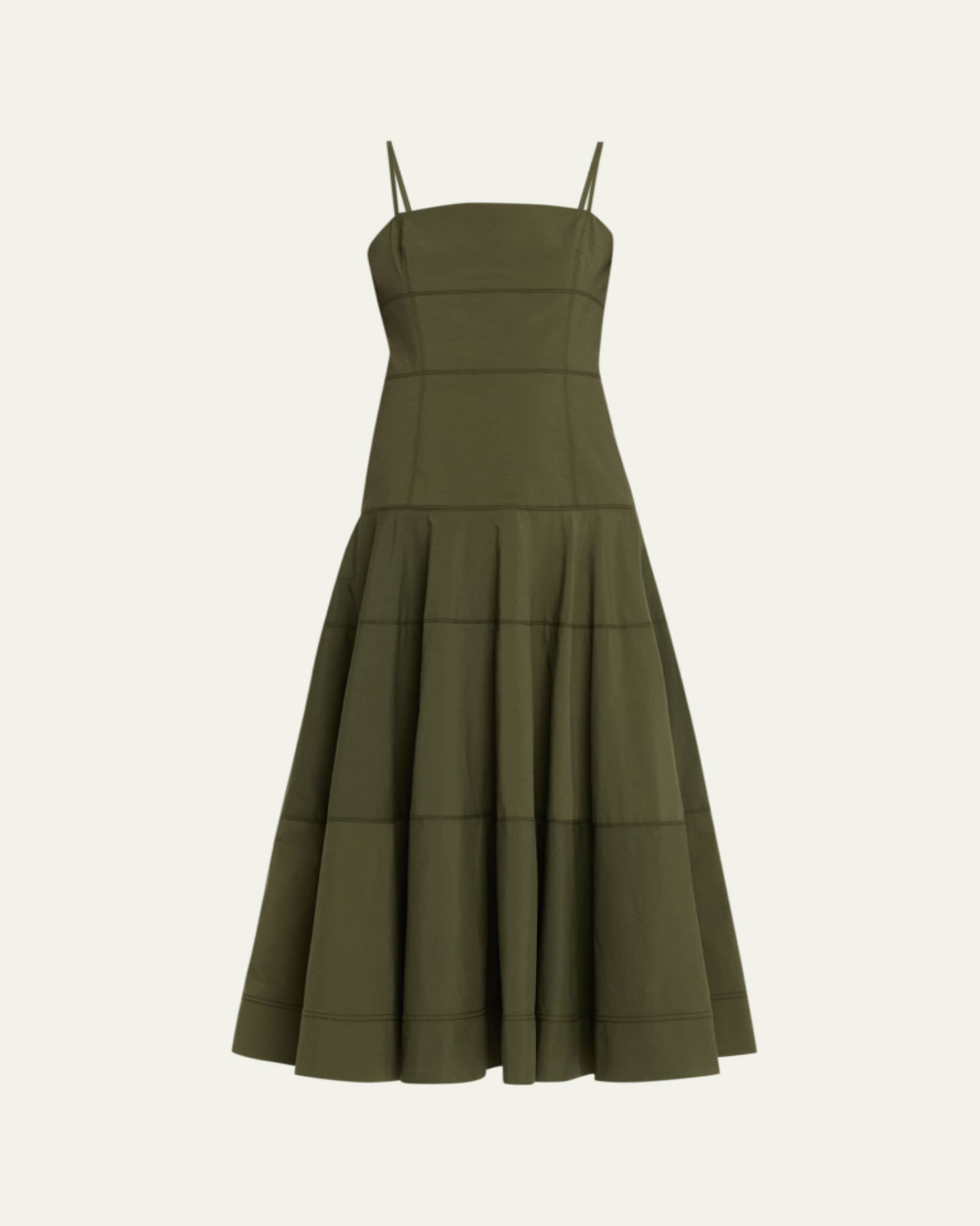 veronica beard charissa ruched midi dress Charissa Boat Neck Midi Dress in Black