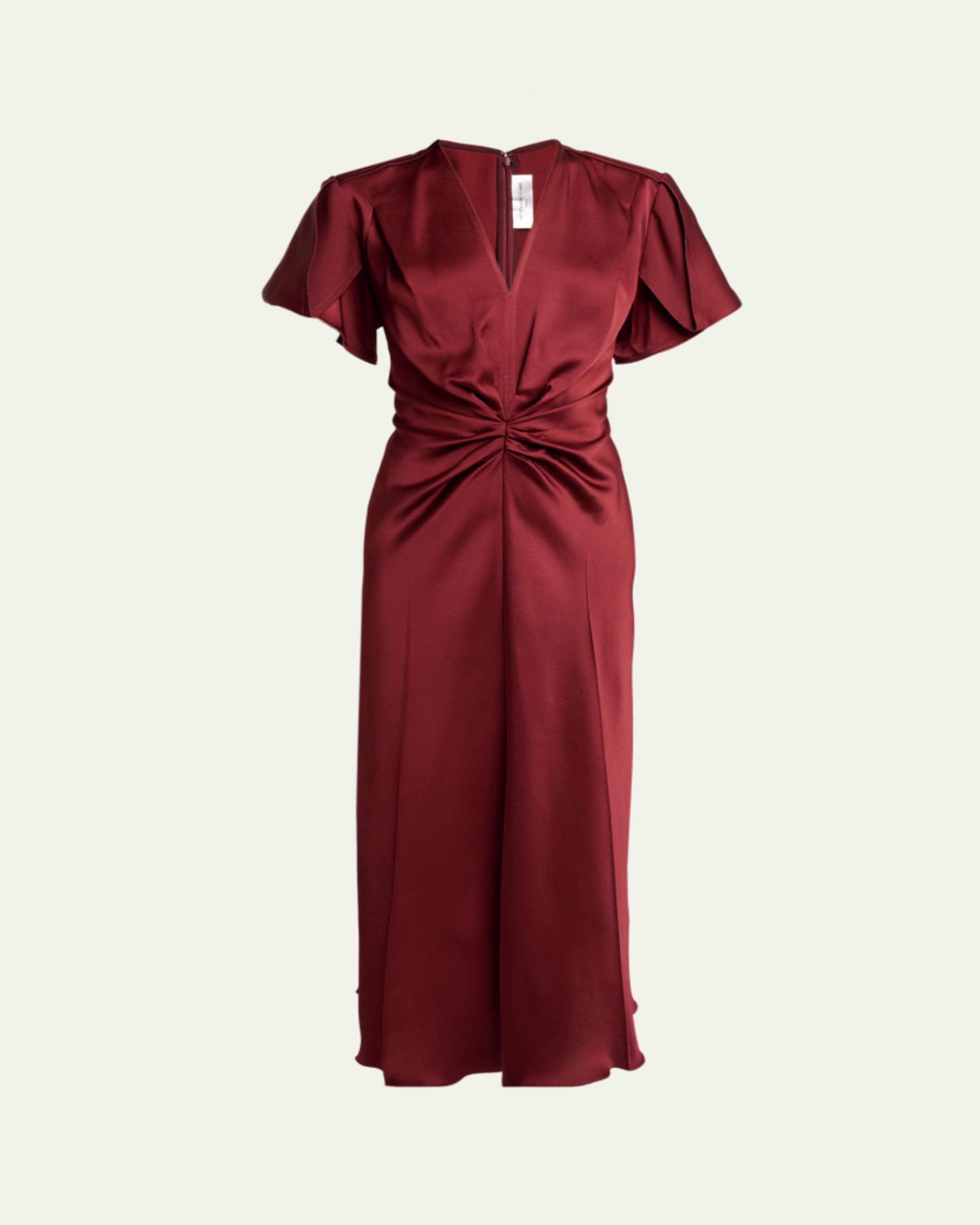 victoria beckham clothing line dresses Hooded stretch-jersey midi dress - brown