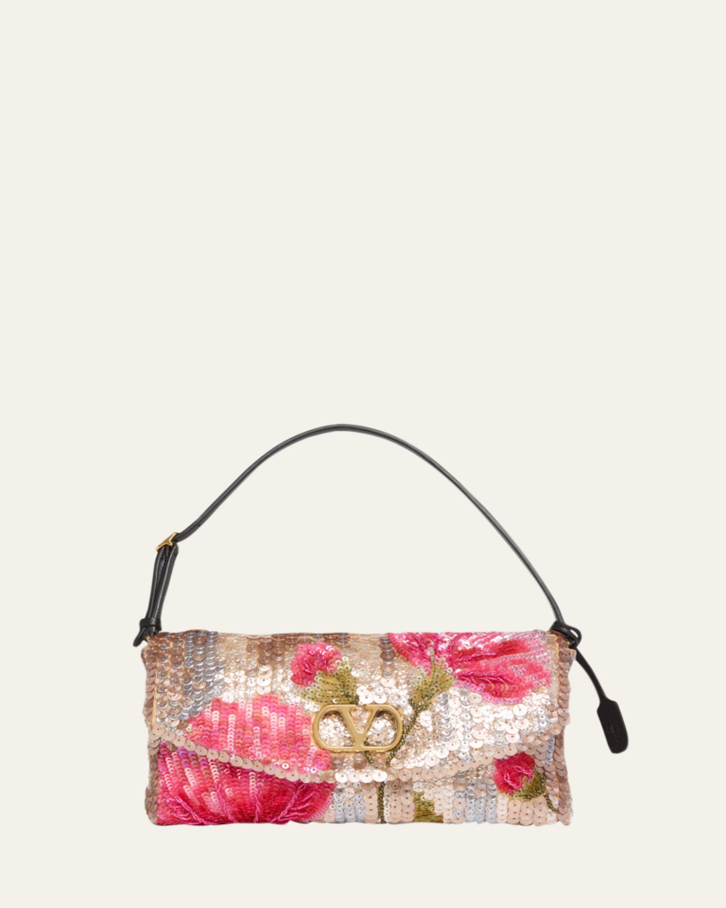 Valentino Garavani Small Rockstud-Trim Viscose Raffia Crossbody