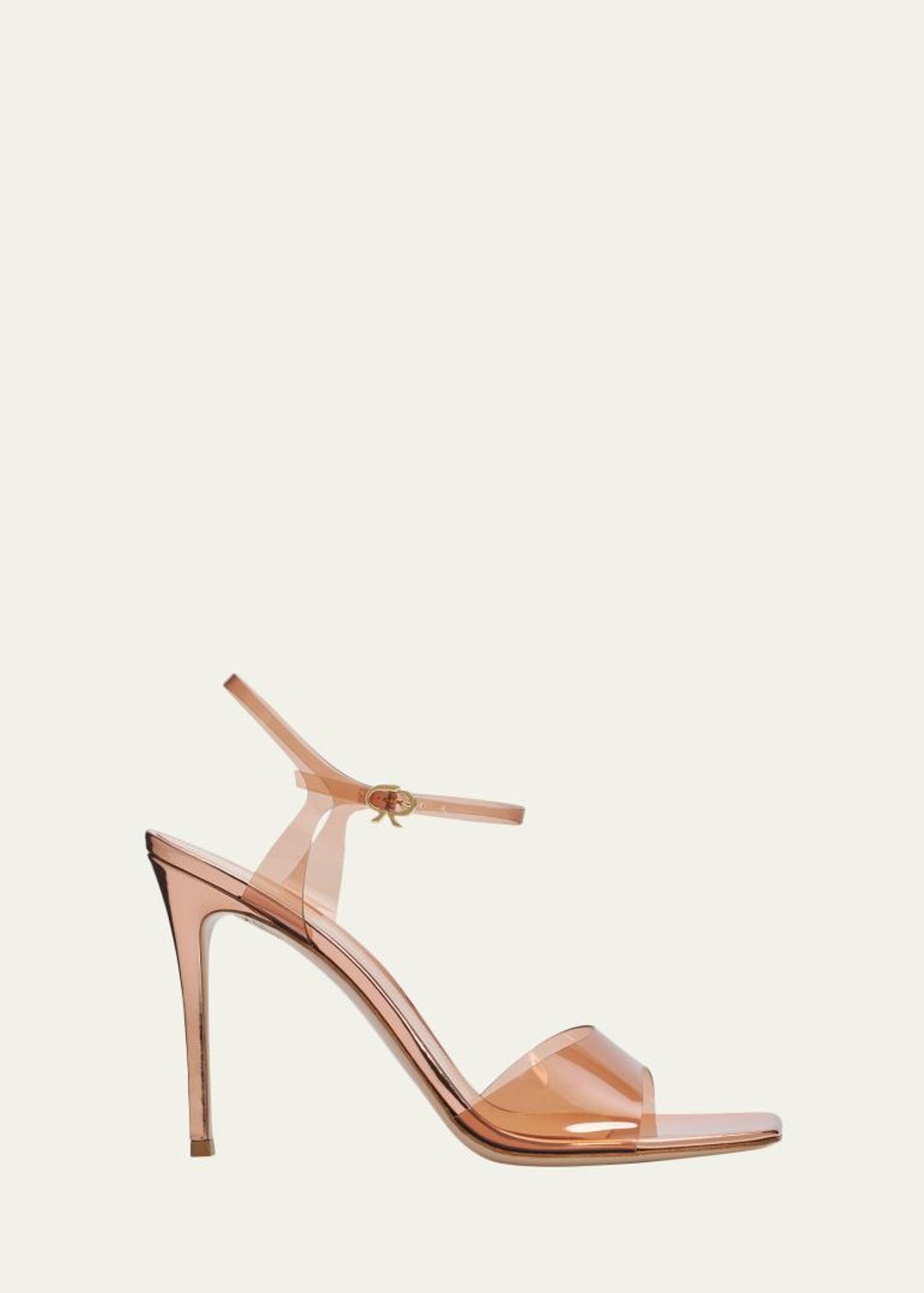 Gianvito Rossi 95mm Itaca Metallic Leather and Mesh Slingback