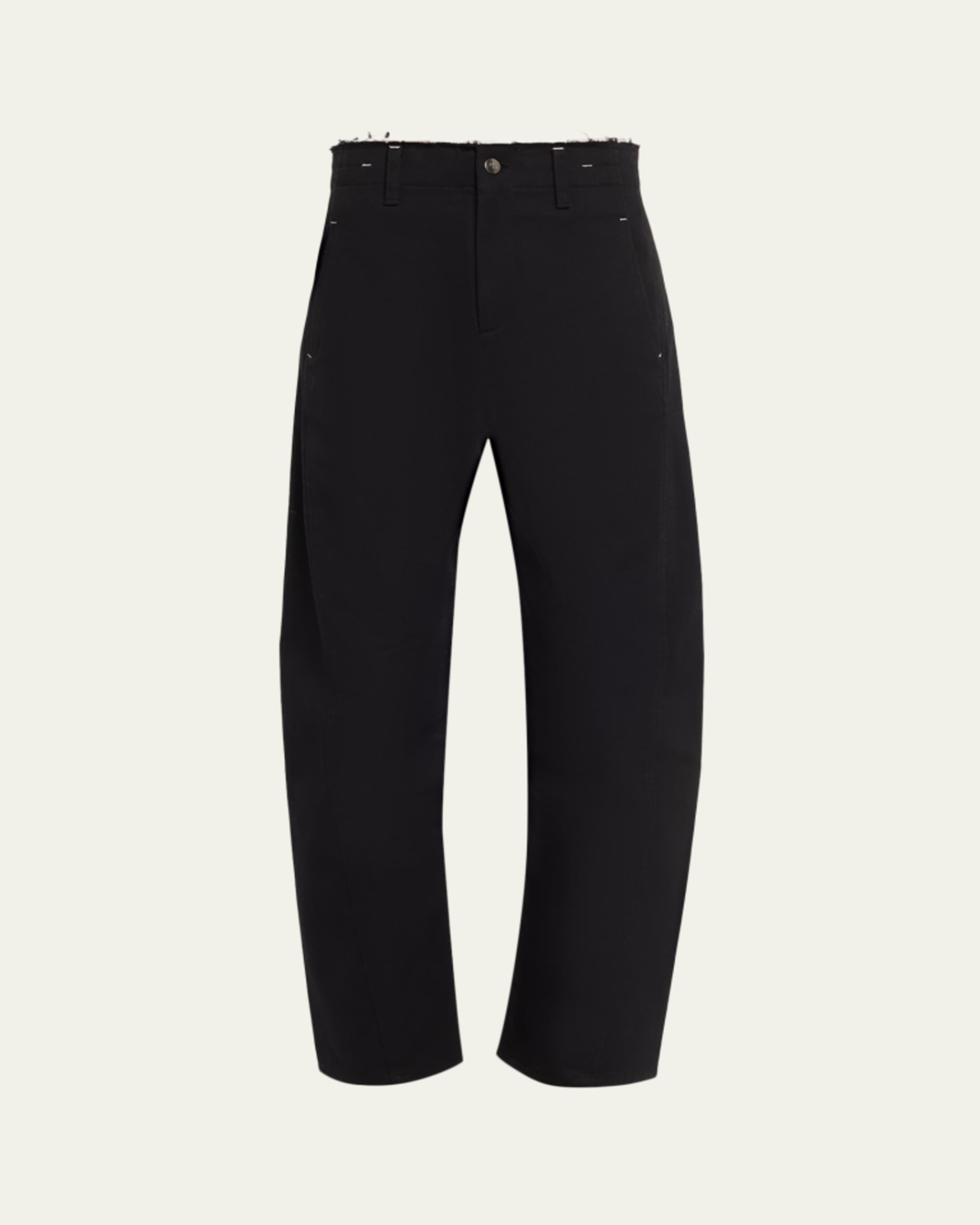 MARIA MCMANUS High-Rise Straight-Leg Crop Trousers - Bergdorf Goodman