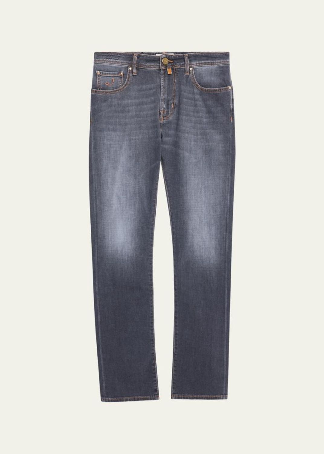 Jacob Cohen Men's Bard Slim-Fit Washed Black Denim Jeans